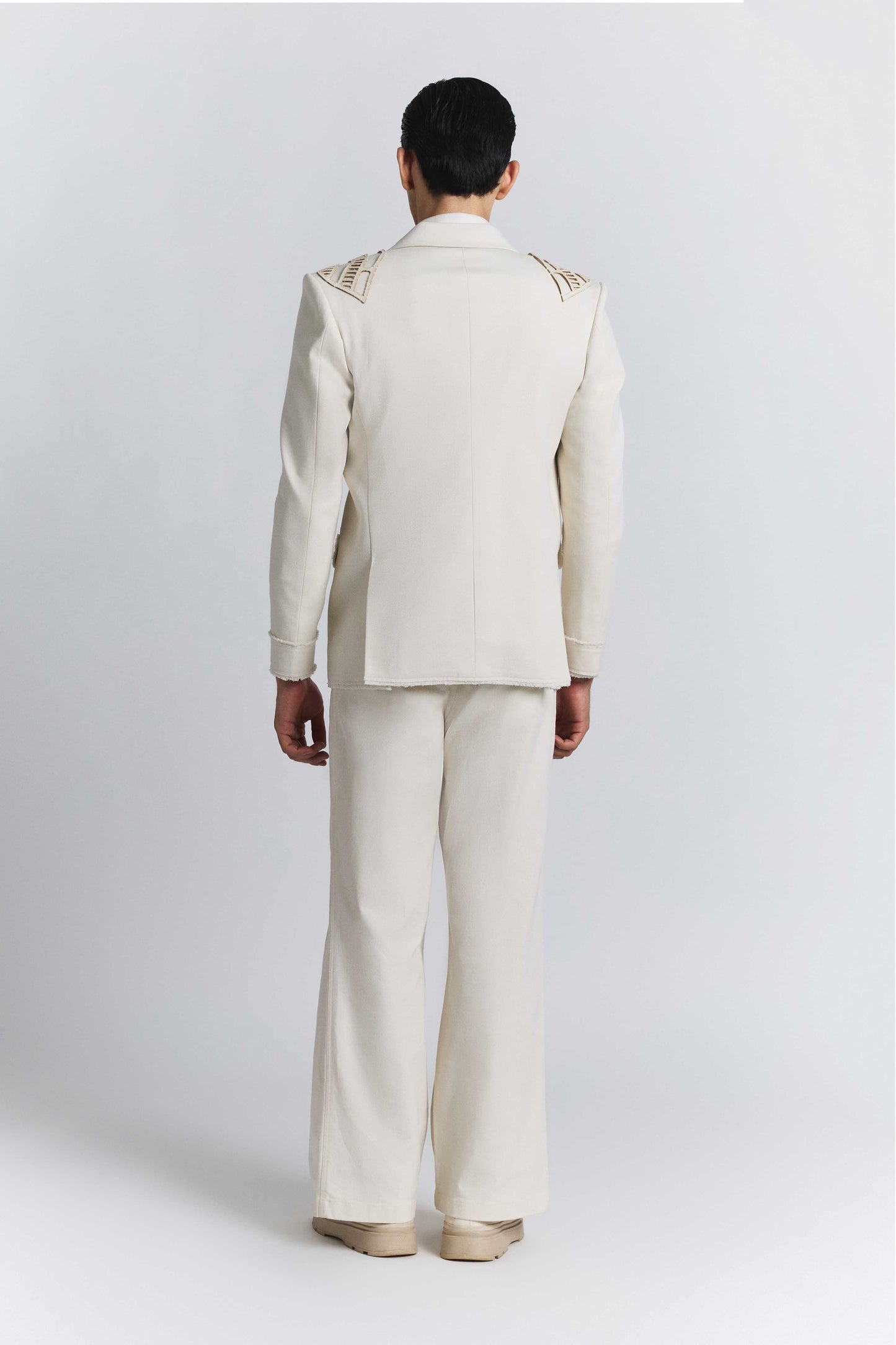Ivory Laser Cut Blazer