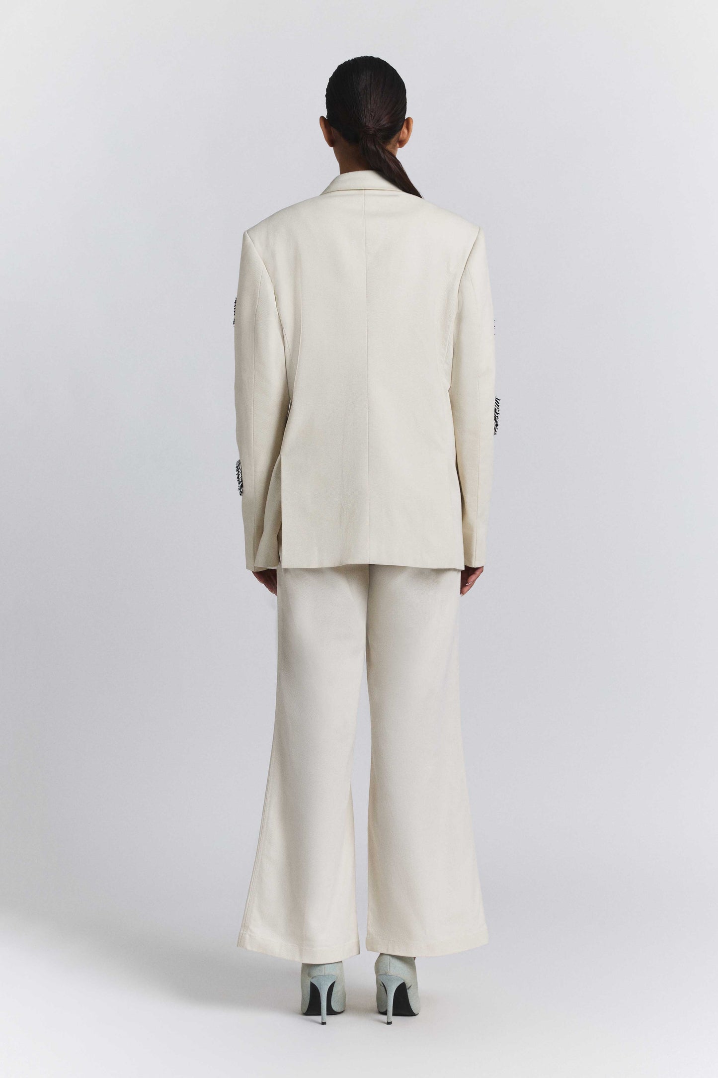 Ivory Laser Cut Blazer