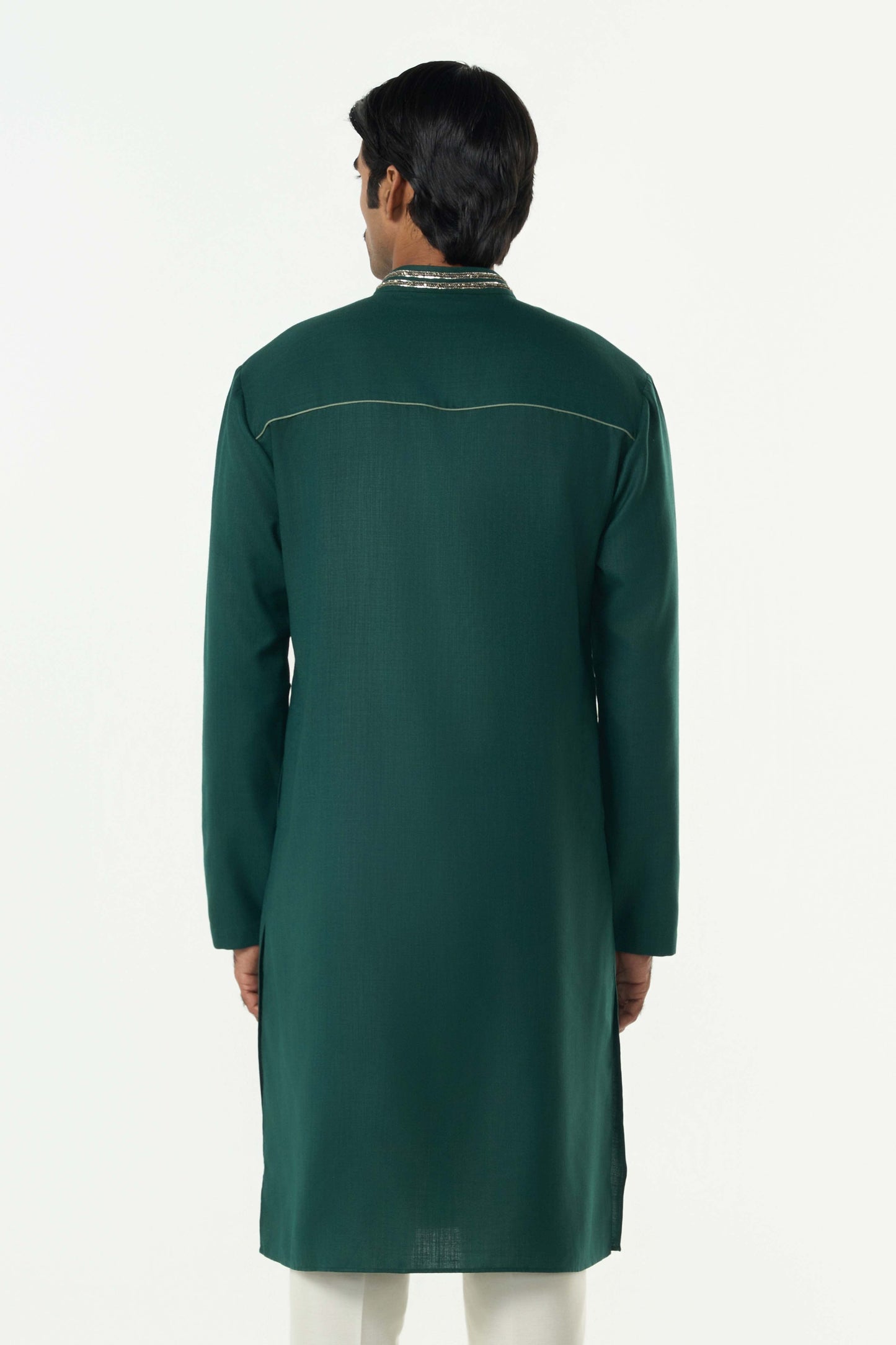 Lunar Bay Kurta - Bottle Green