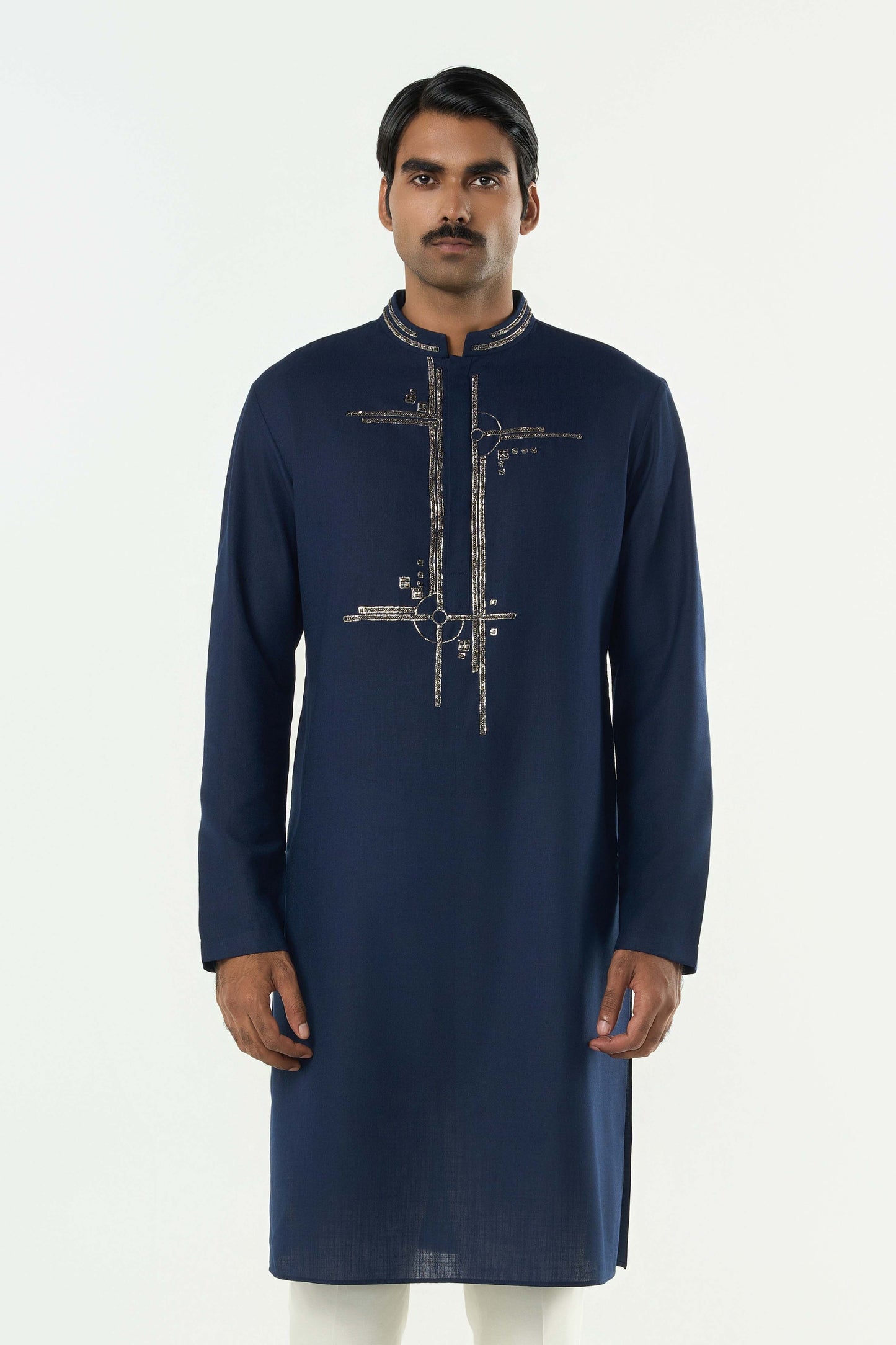 Lunar Bay Kurta - Navy Blue