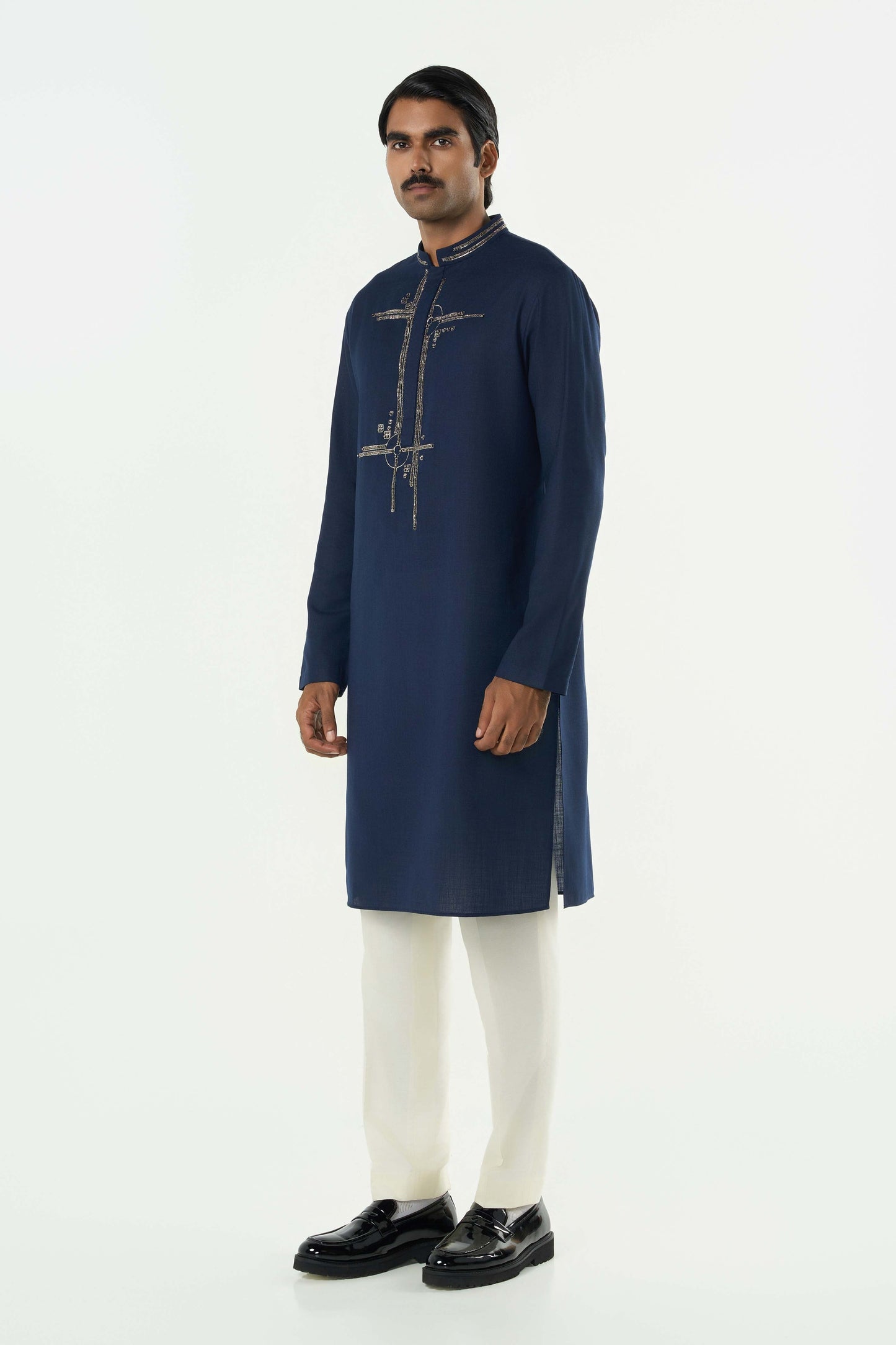 Lunar Bay Kurta - Navy Blue