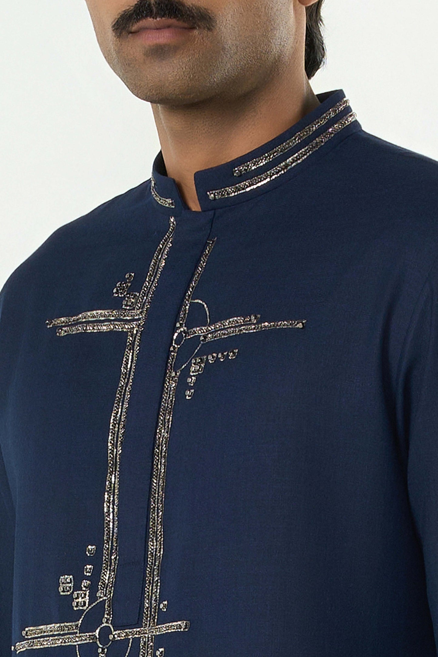 Lunar Bay Kurta - Navy Blue