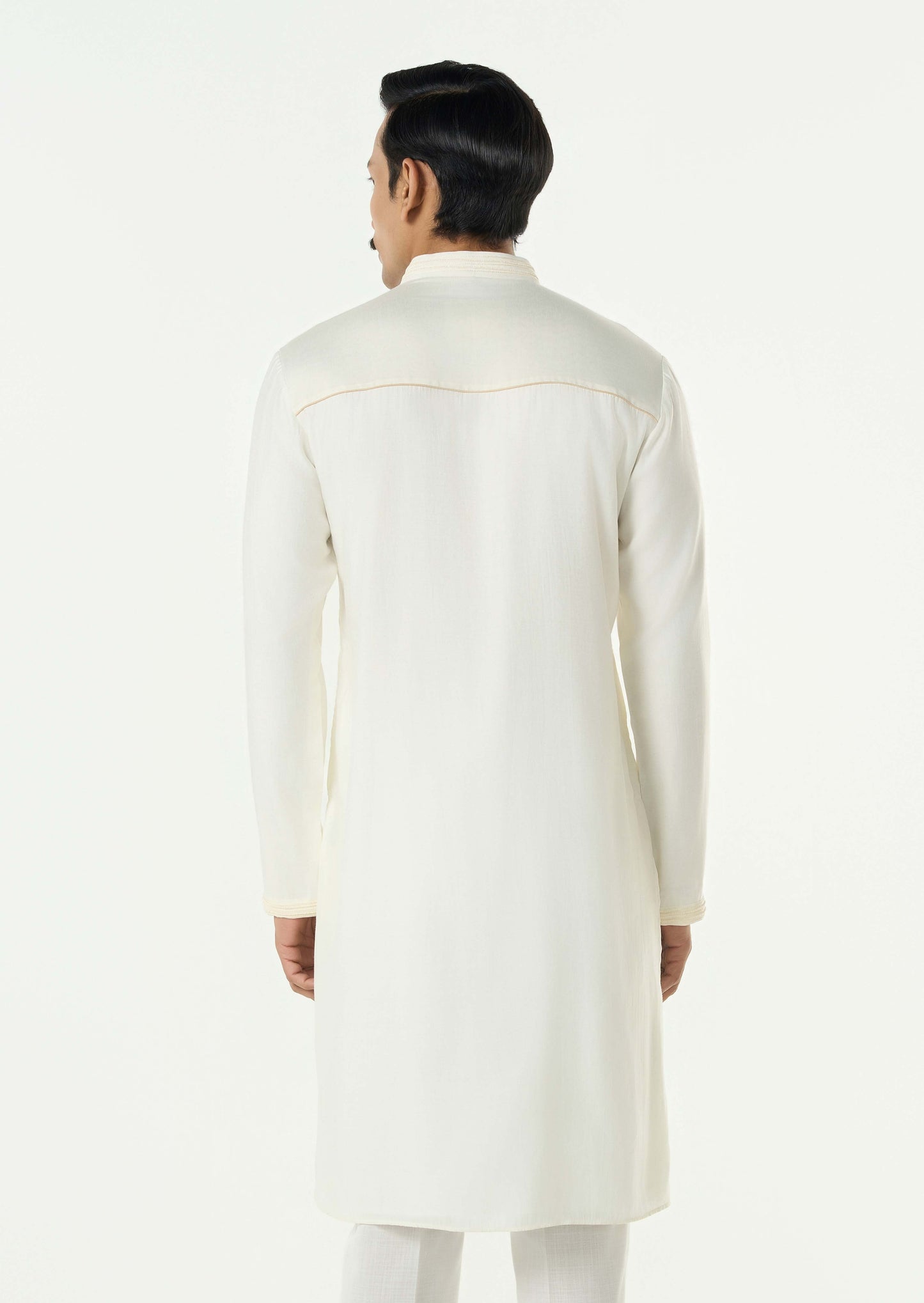 Meta Twist Kurta - Ivory