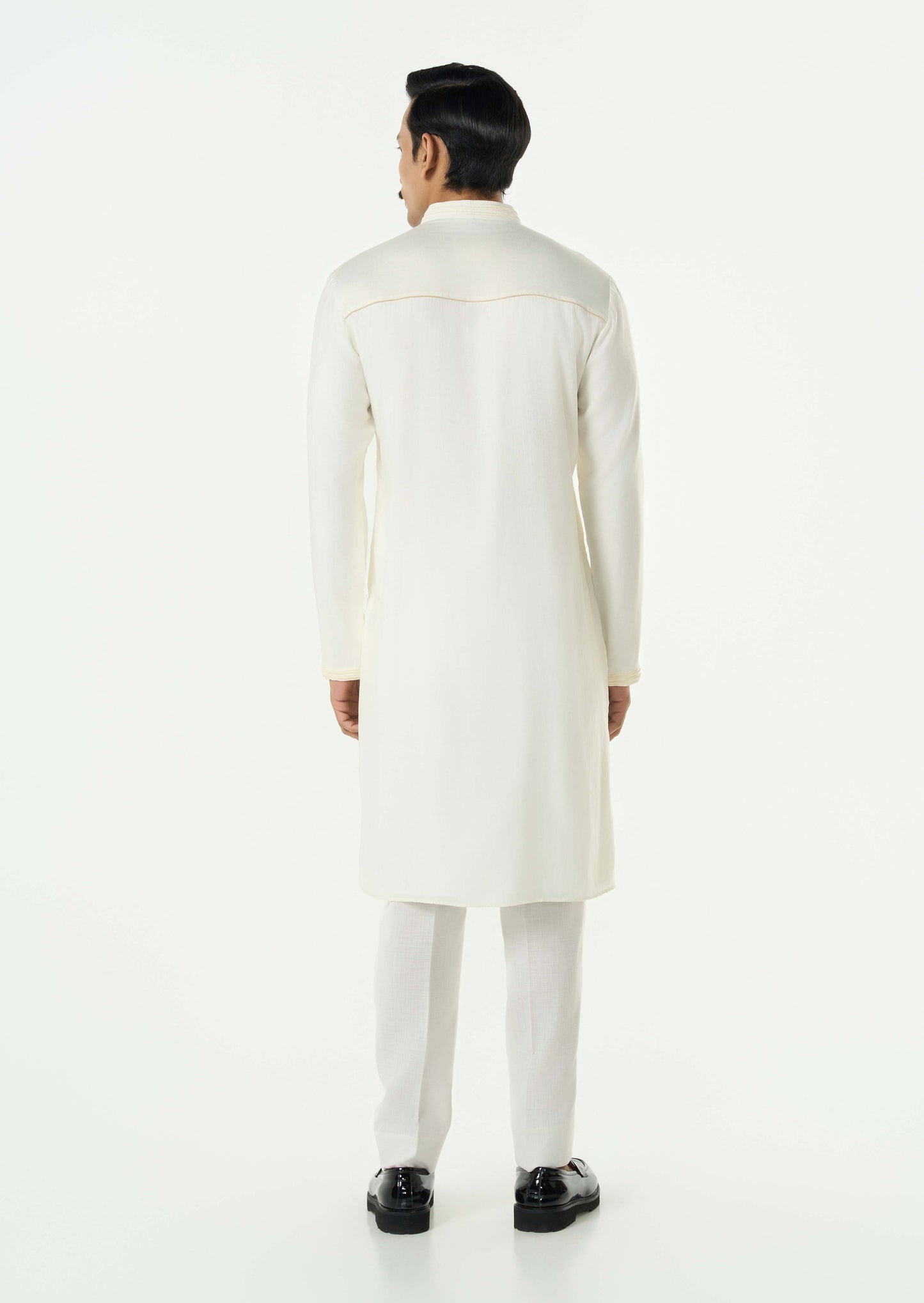 Meta Twist Kurta - Ivory