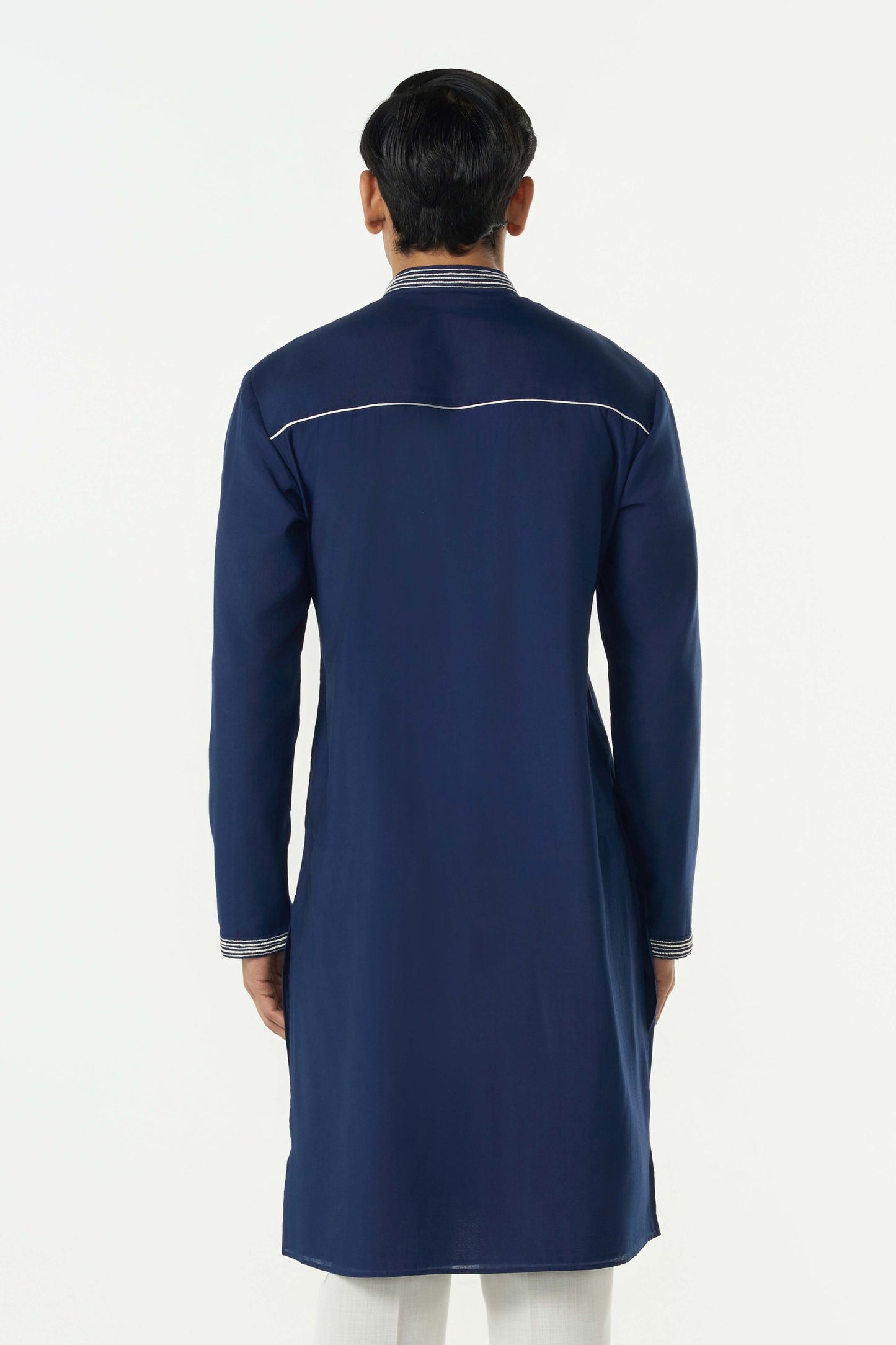 Meta Twist Kurta - Navy Blue