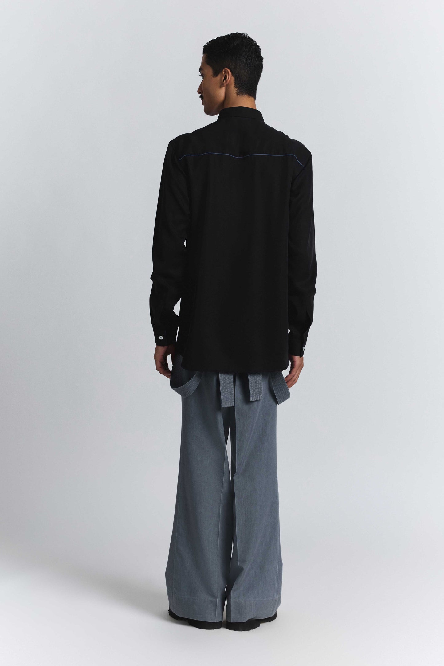 Polylineal Embroidered Shirt