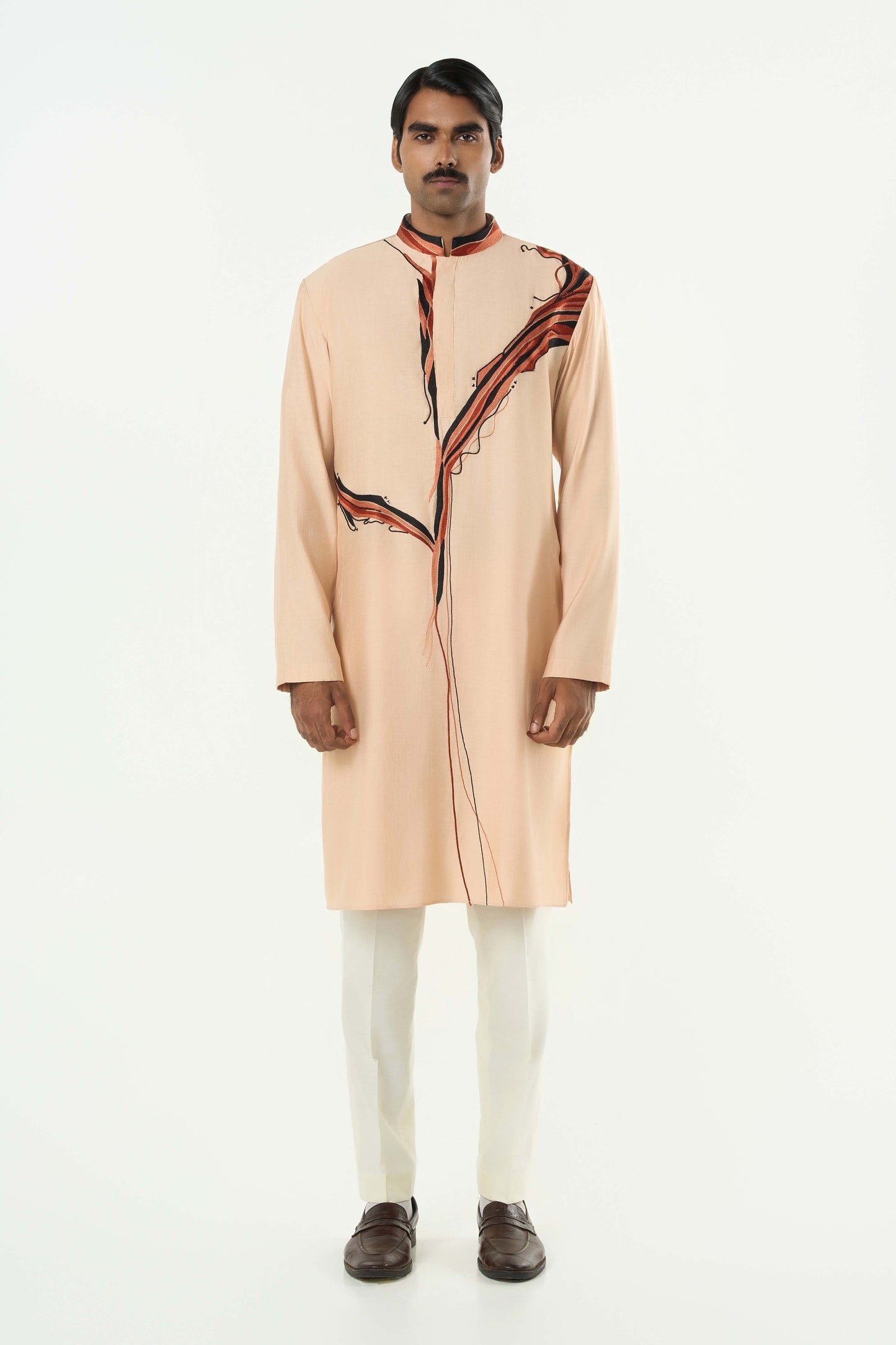 The Abstract Kurta - Beige