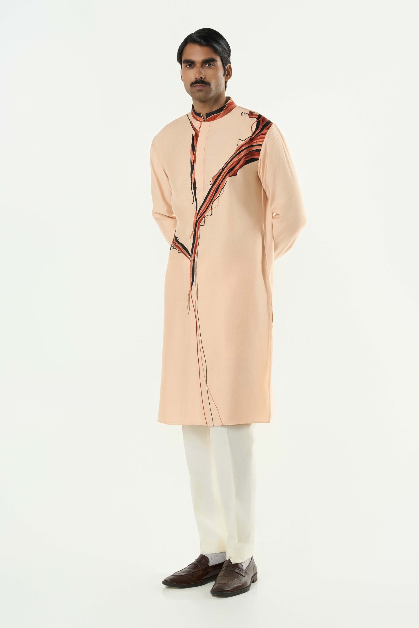 The Abstract Kurta - Beige