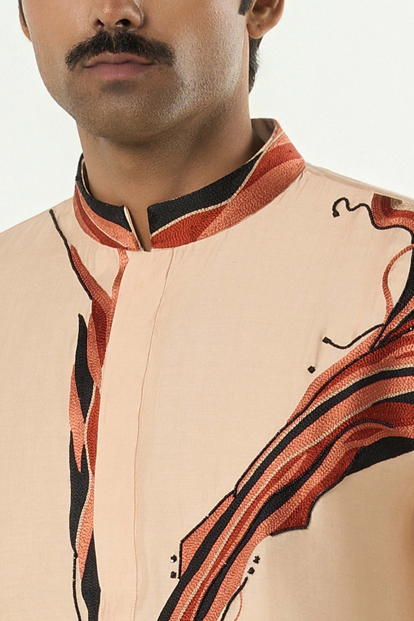 The Abstract Kurta - Beige