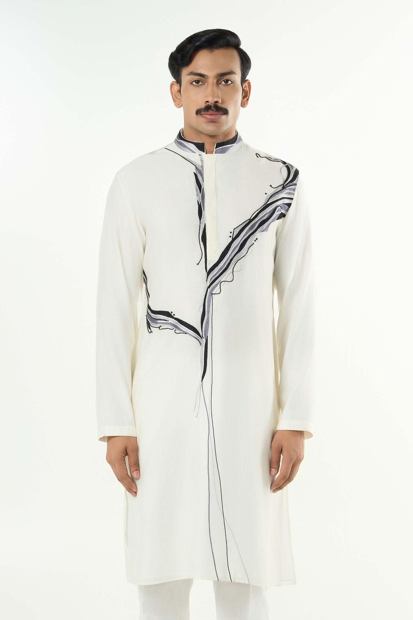 The Abstract Kurta - Ivory