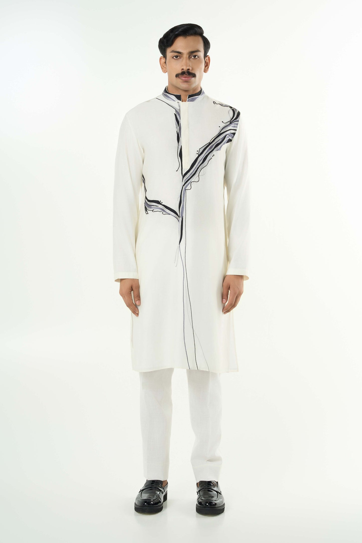 The Abstract Kurta - Ivory