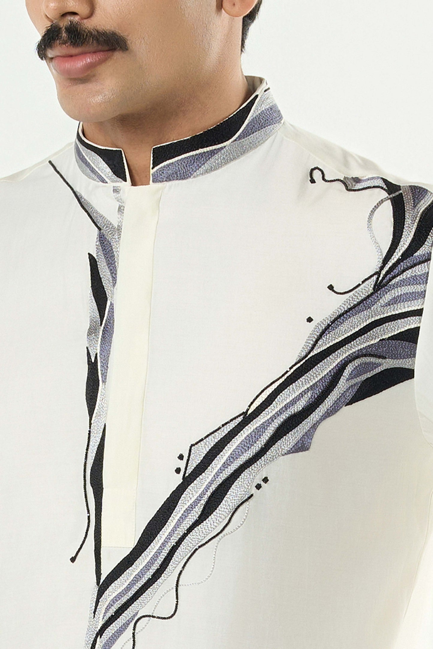 The Abstract Kurta - Ivory