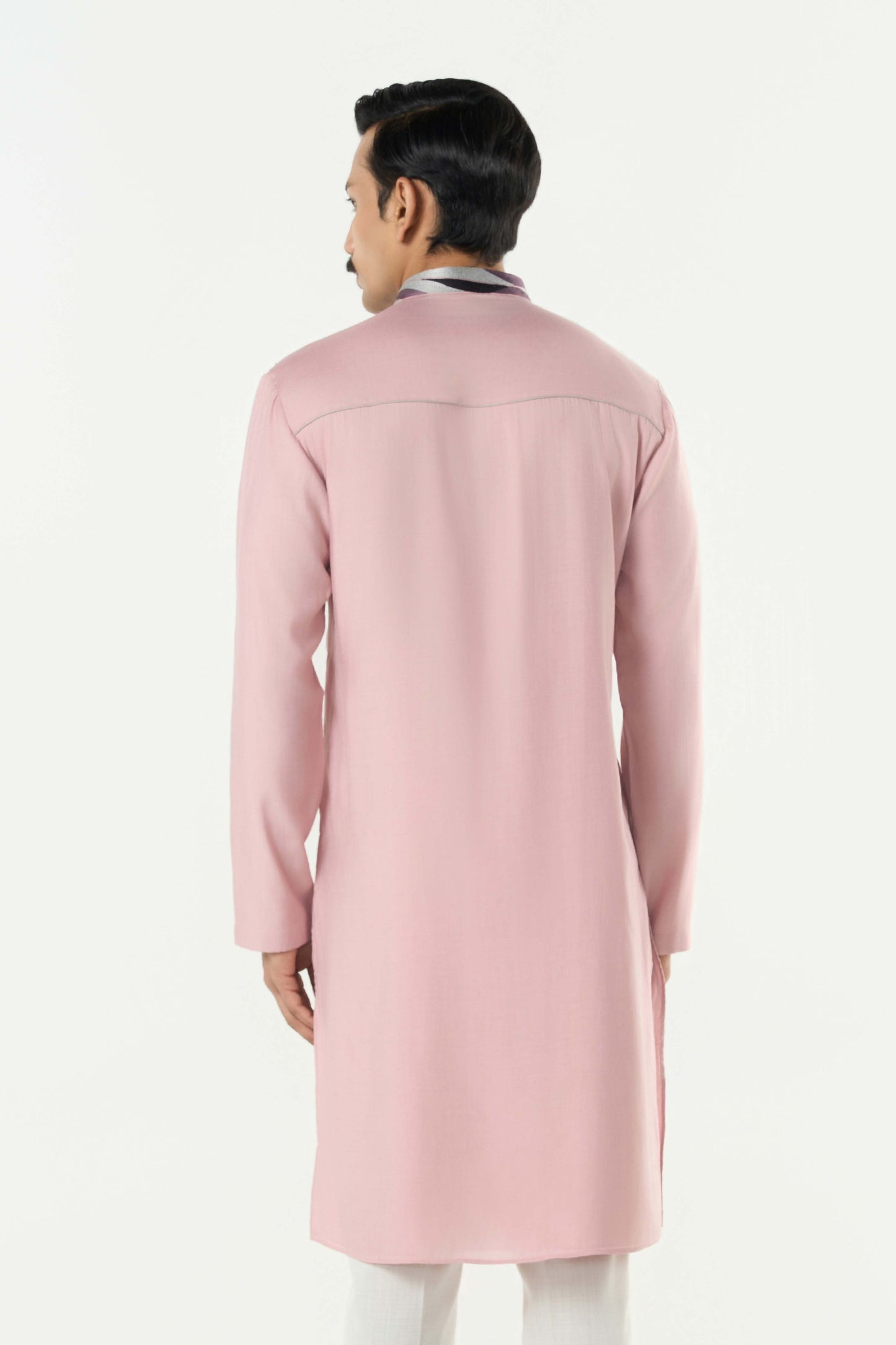 The Abstract Kurta - Pastel Pink