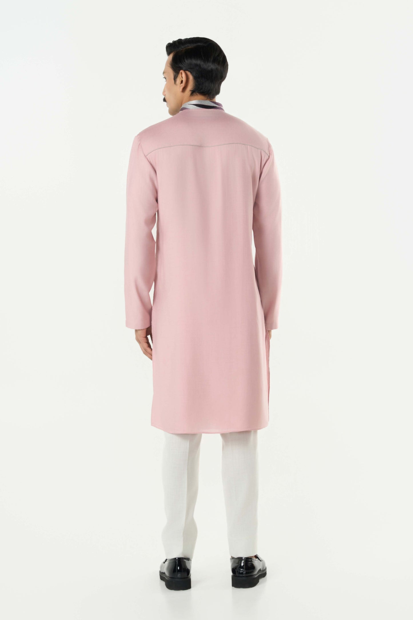 The Abstract Kurta - Pastel Pink