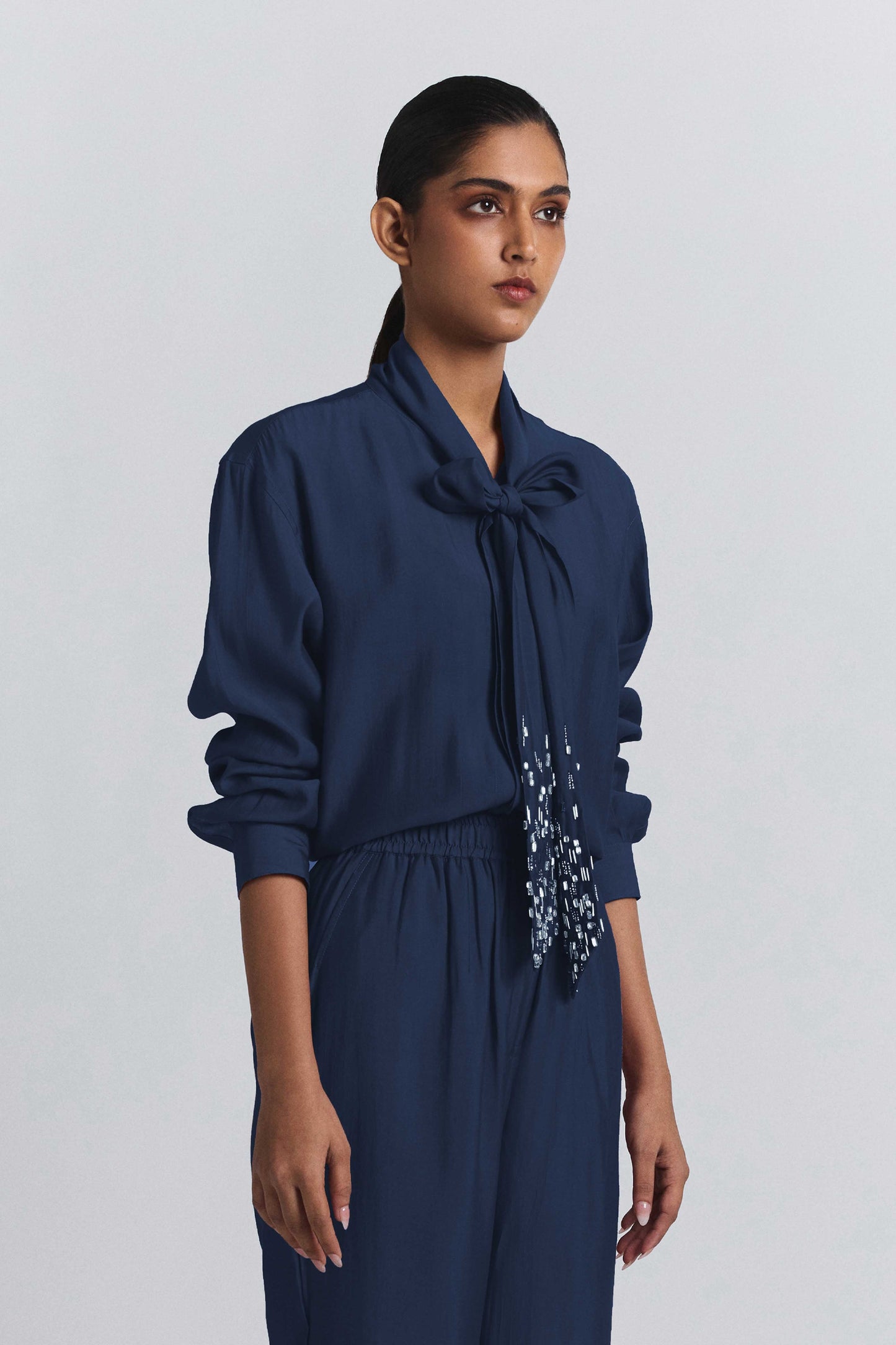Tie-Neck Embellished Set