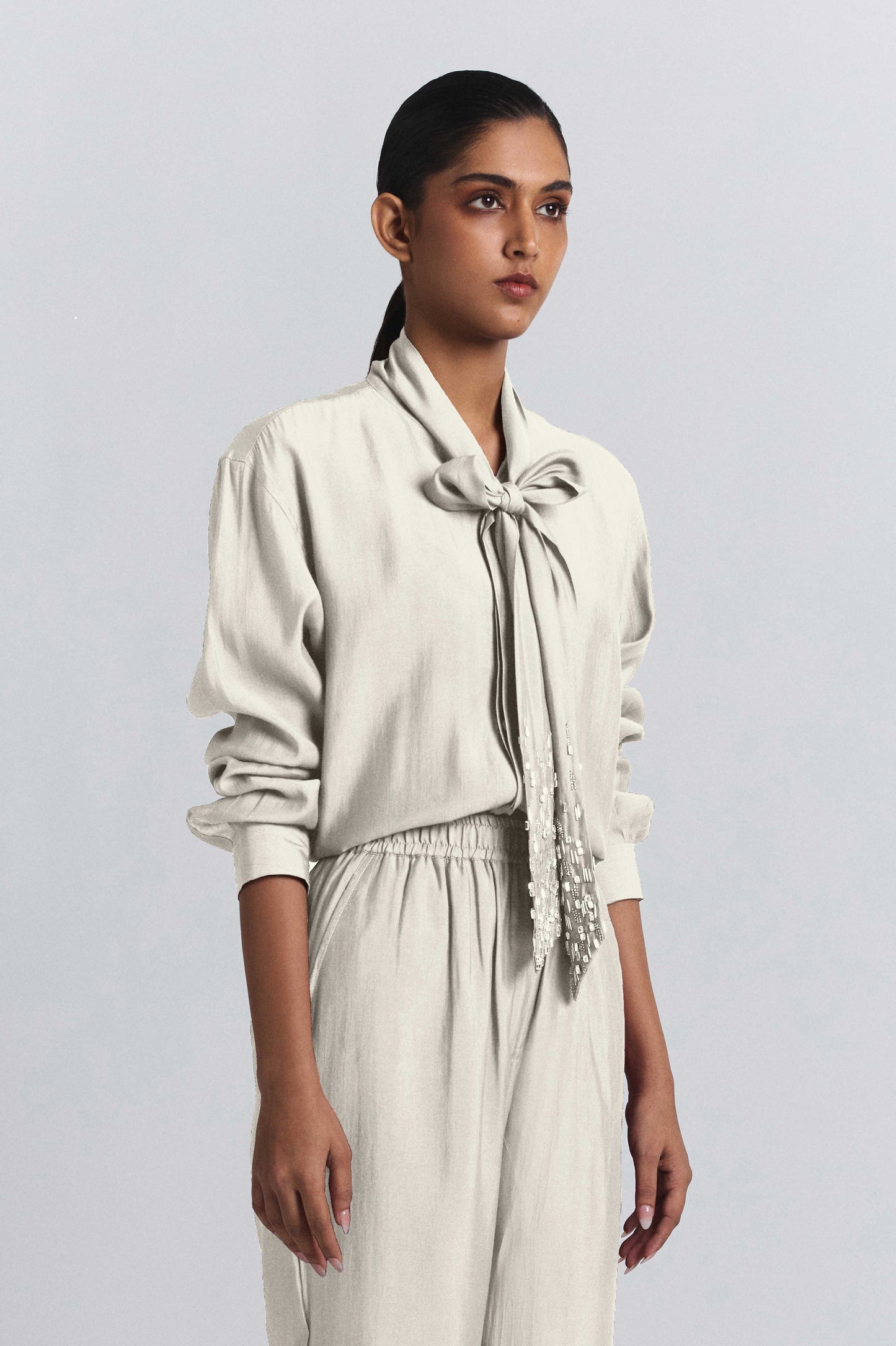 Tie-Neck Embellished Set