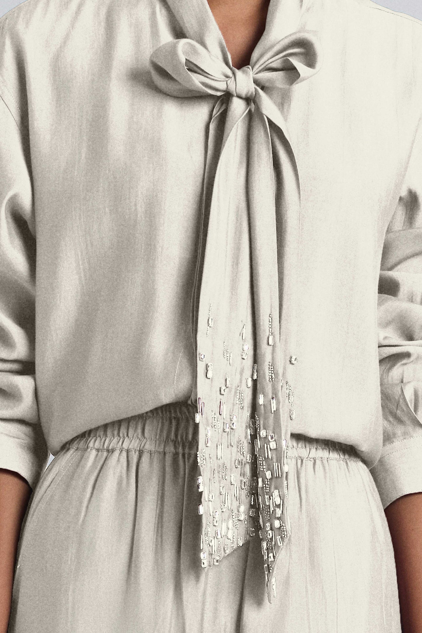 Tie-Neck Embellished Set