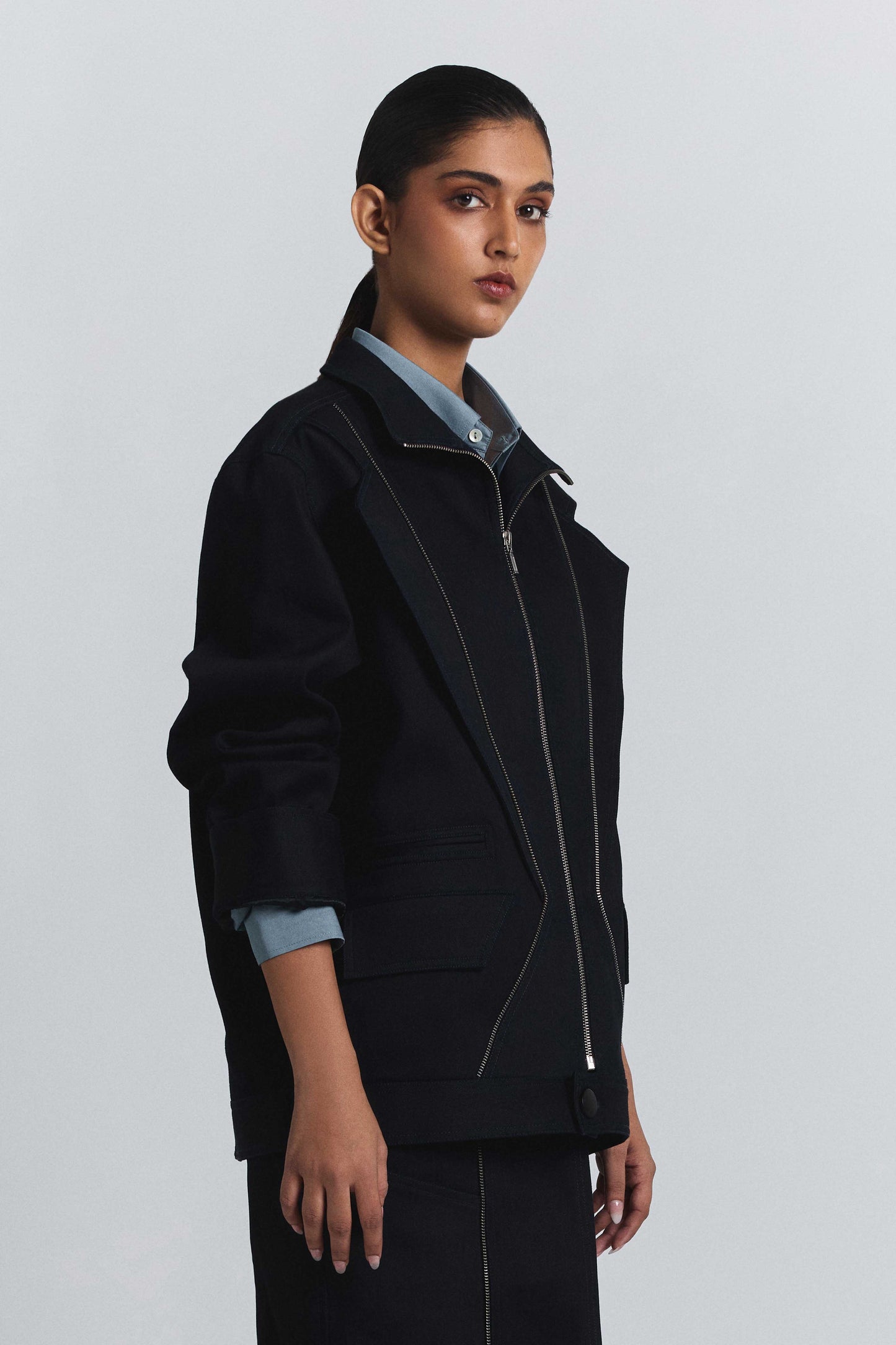 Torque Denim Bomber