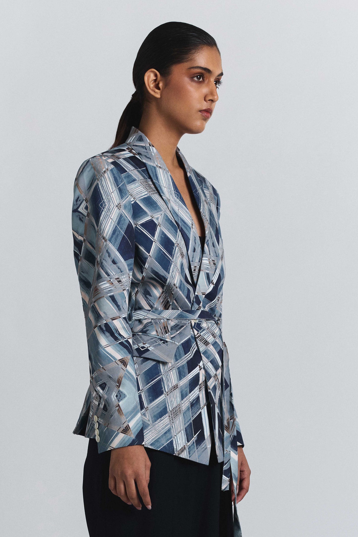 Vortex Print Blazer