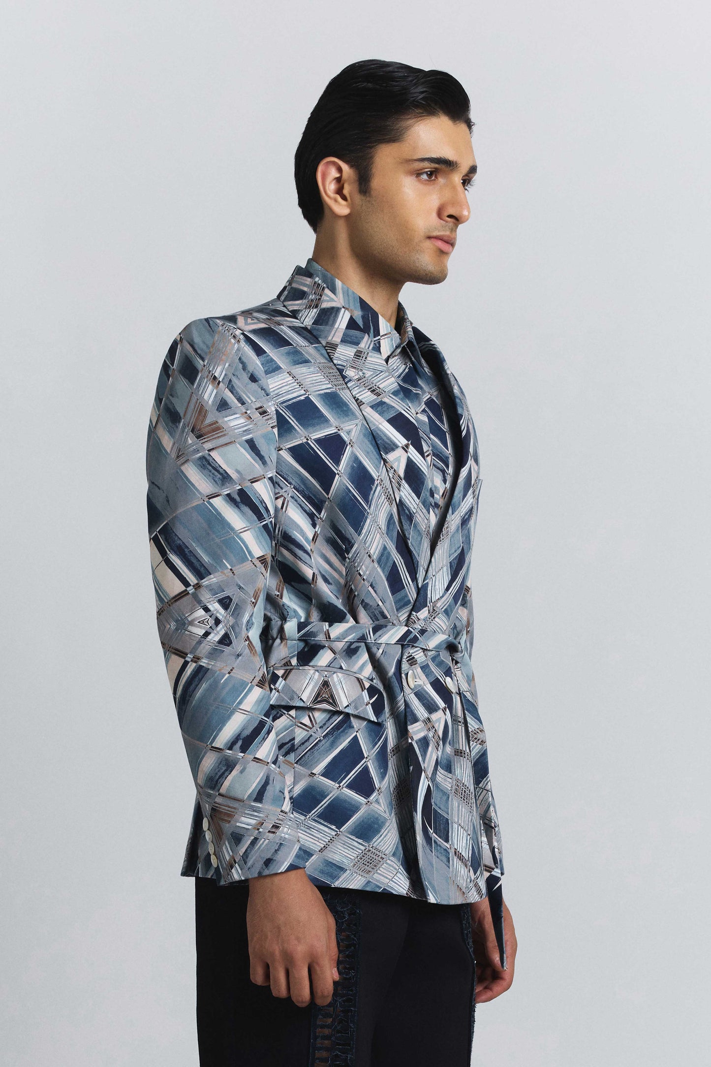 Vortex Print Shaped Blazer