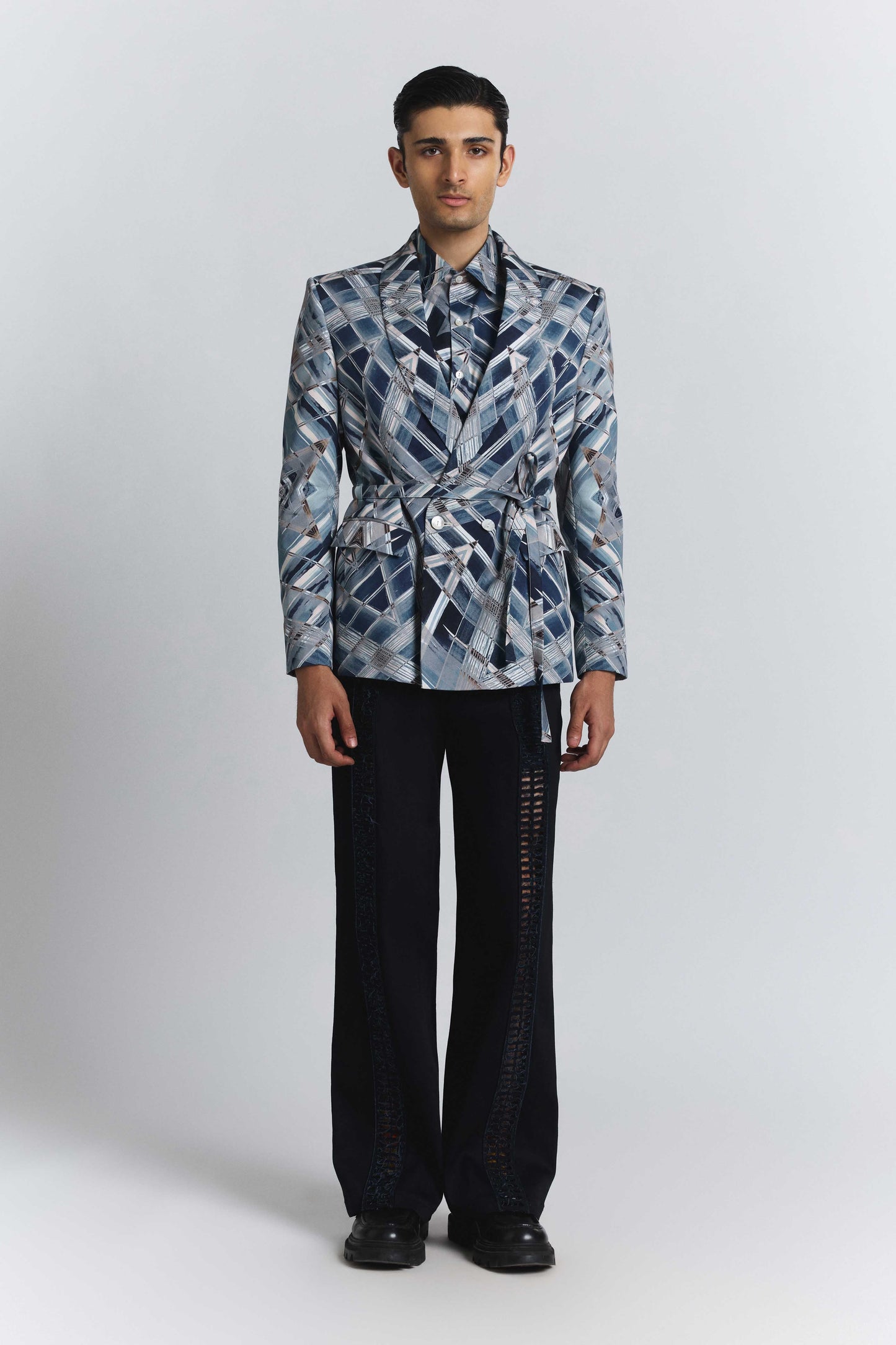 Vortex Print Shaped Blazer