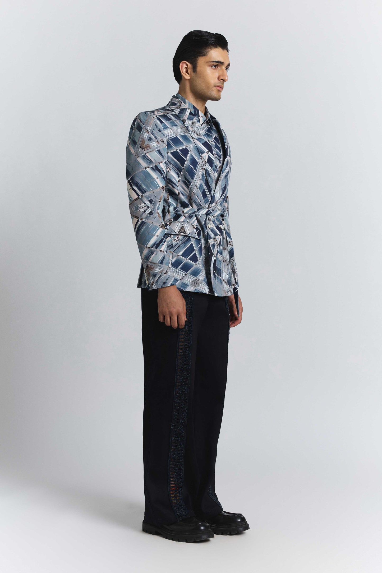 Vortex Print Shaped Blazer
