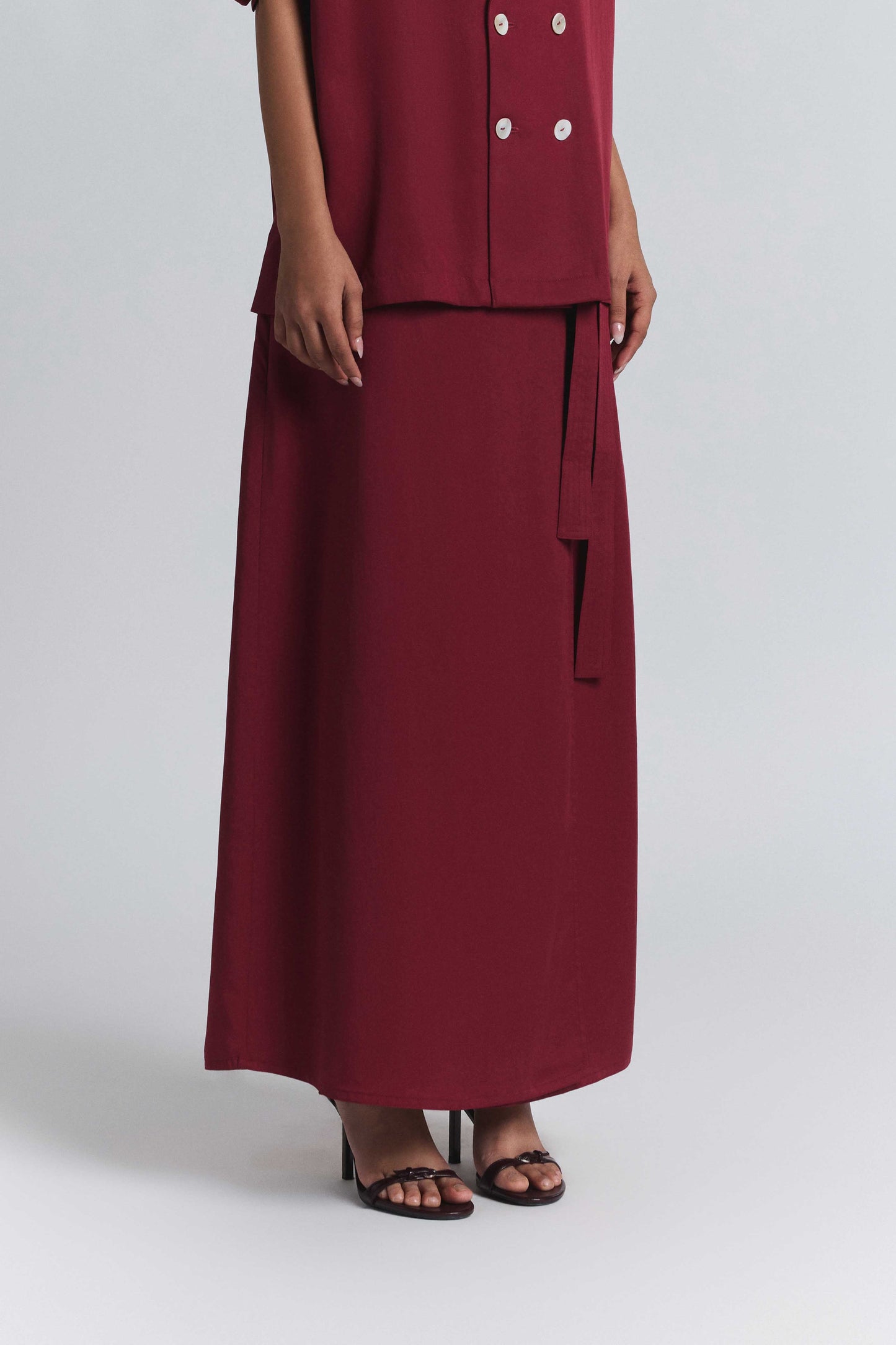 Wrap Around Skirt - Maroon