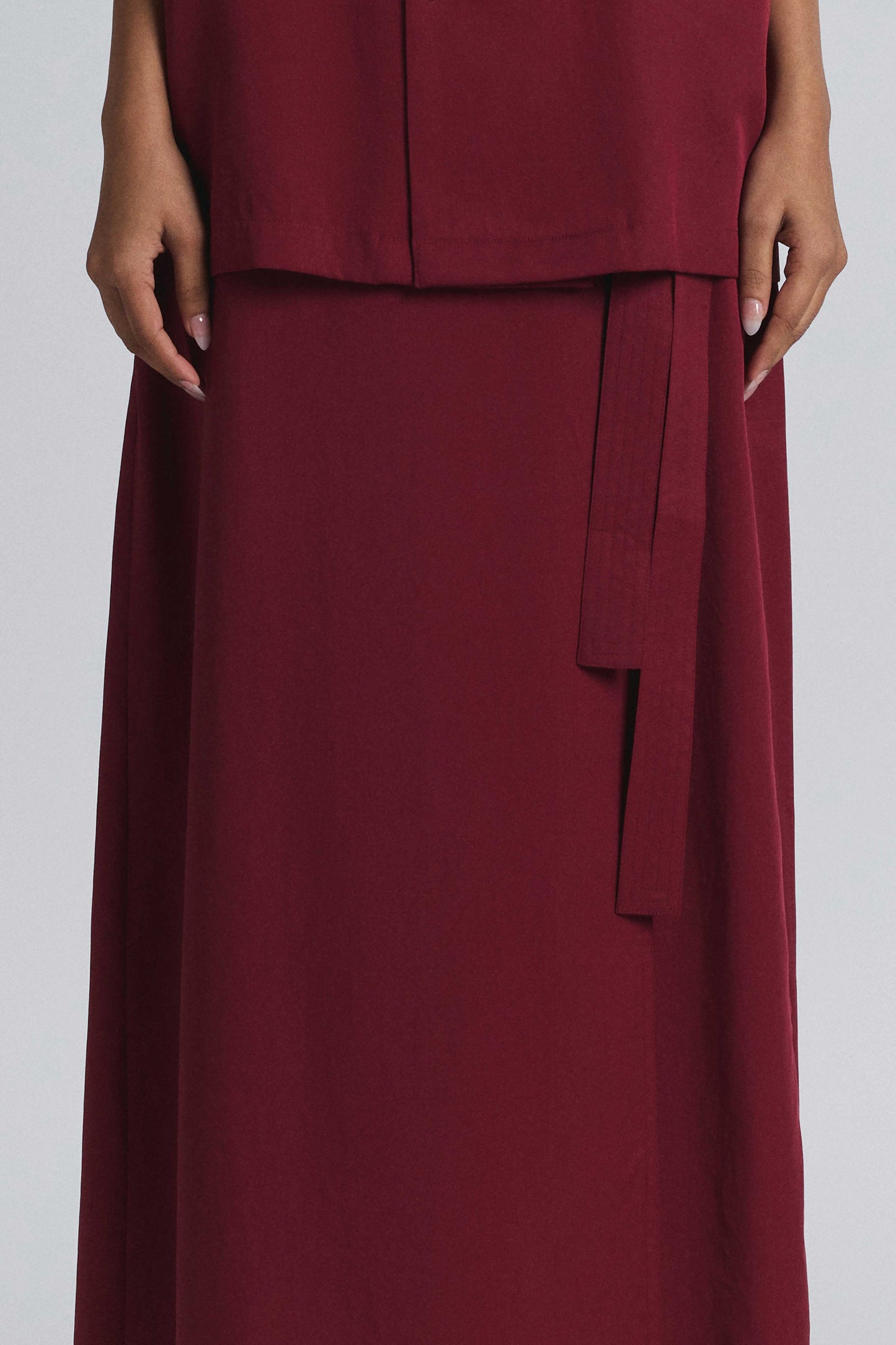 Wrap Around Skirt - Maroon
