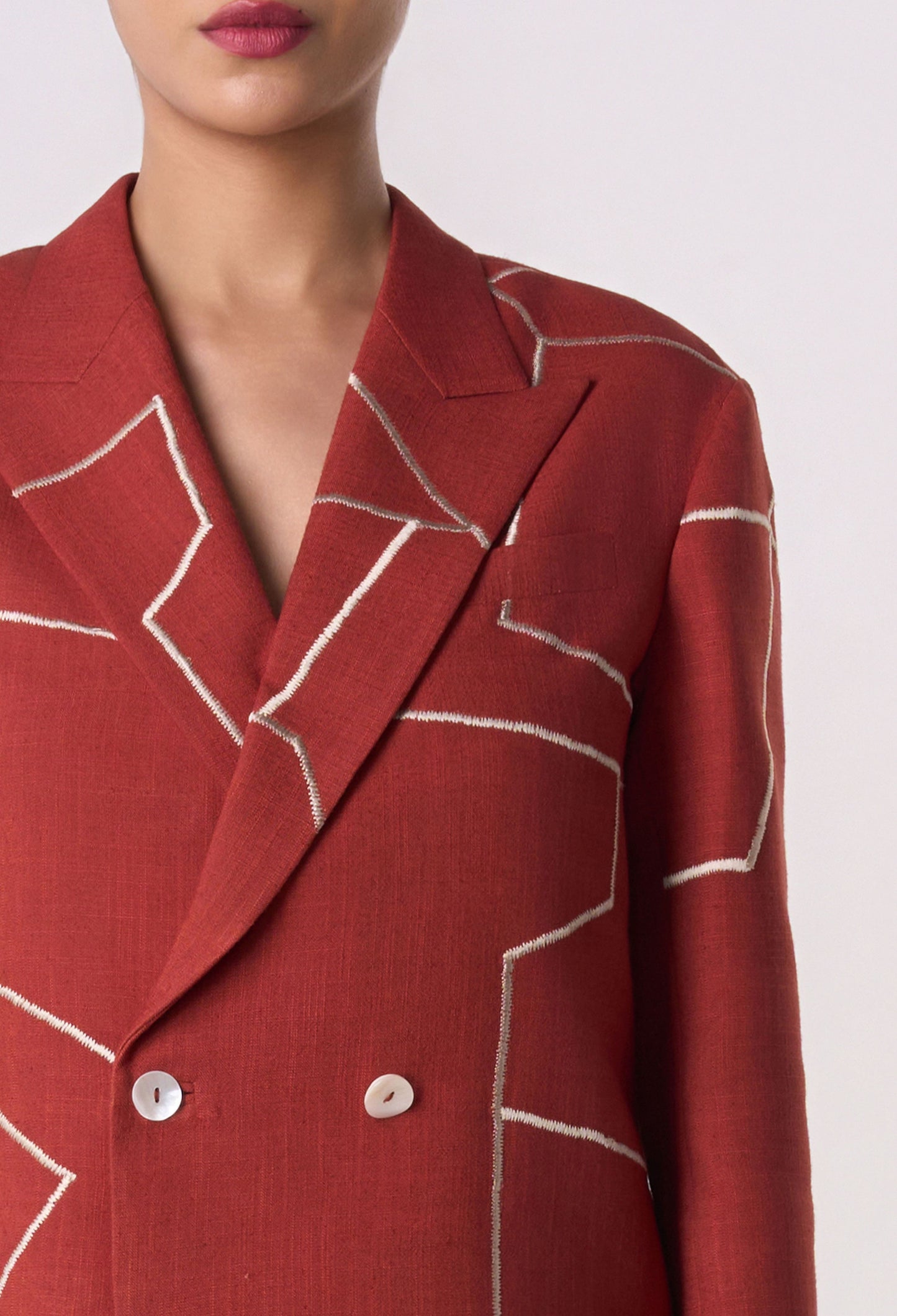 Gridbreak Cropped Blazer