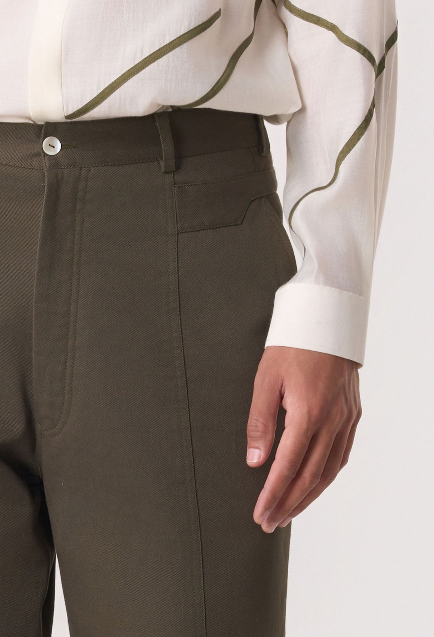Mosaic Belt Cuffed Pants