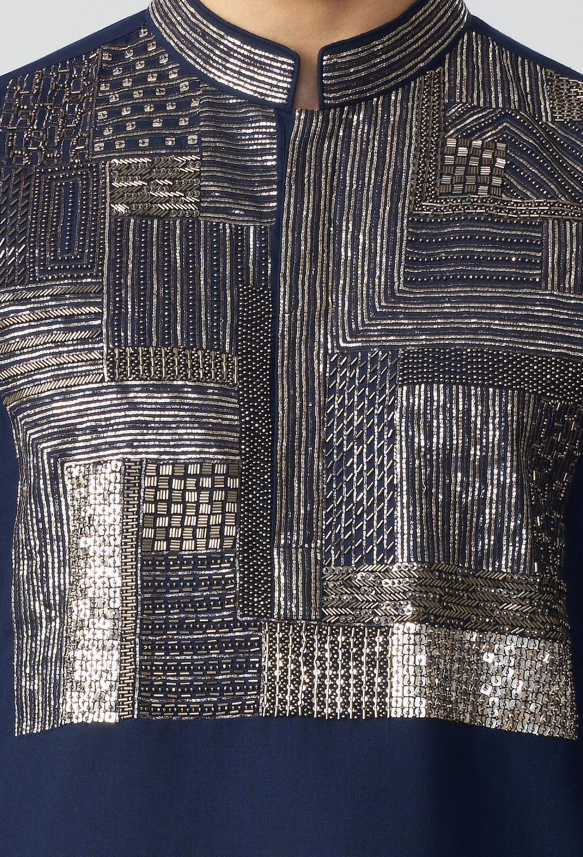 Pitta Mosaic Kurta - Navy Blue
