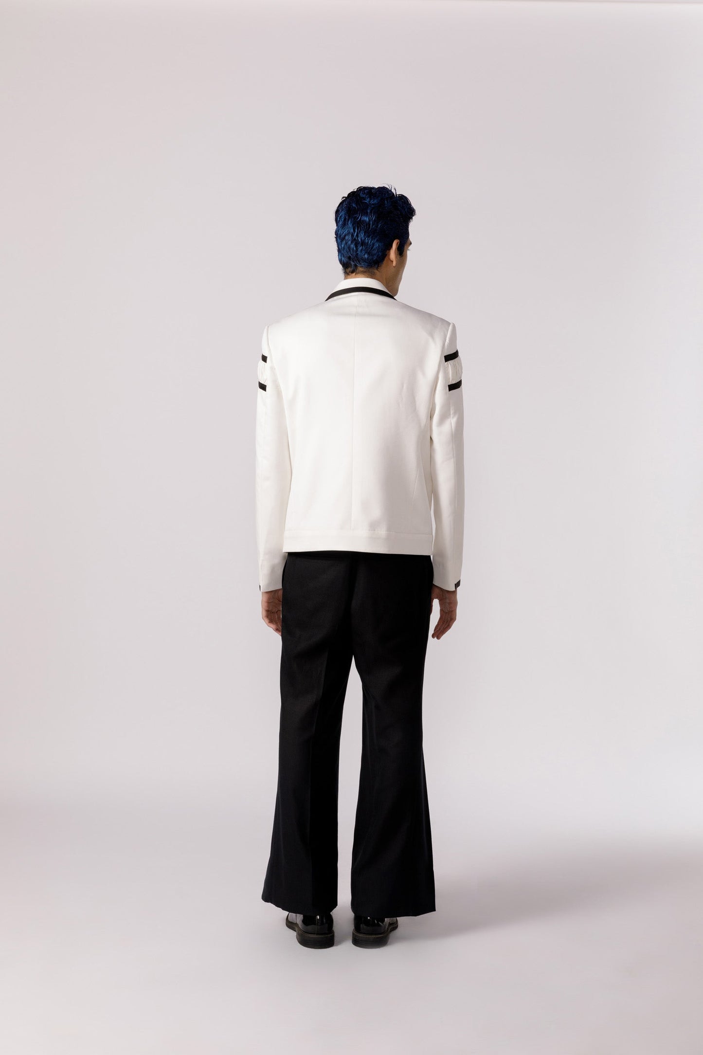 Arched ruched bomber jacket