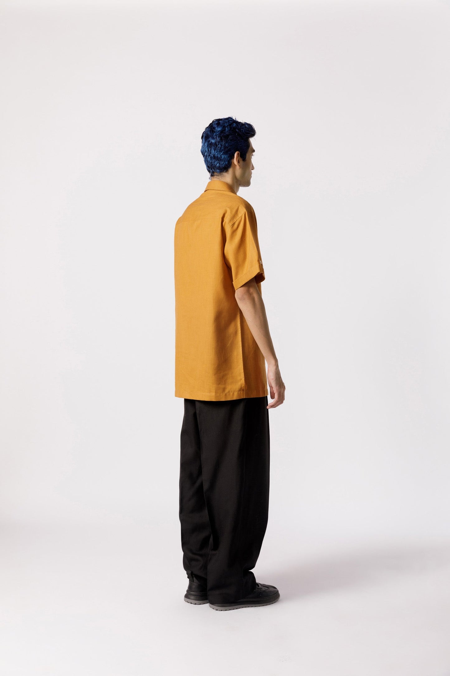 Pleated neckline casual Shirt