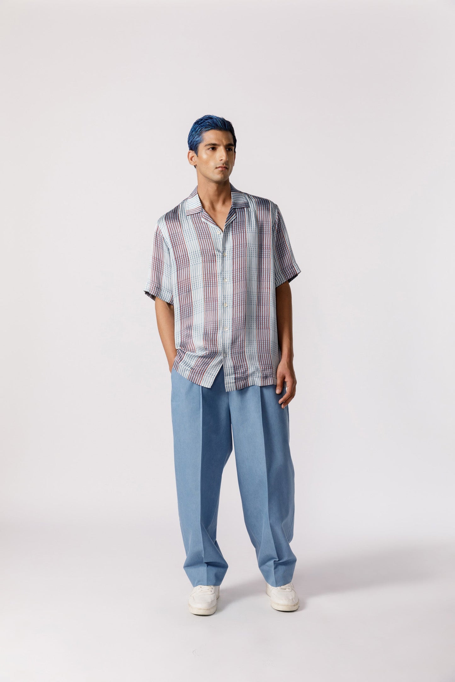 Checkered breeze resort shirt