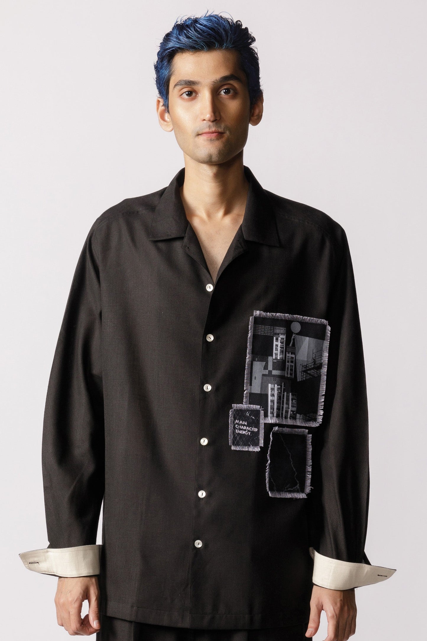 Oversized Patch work shirt
