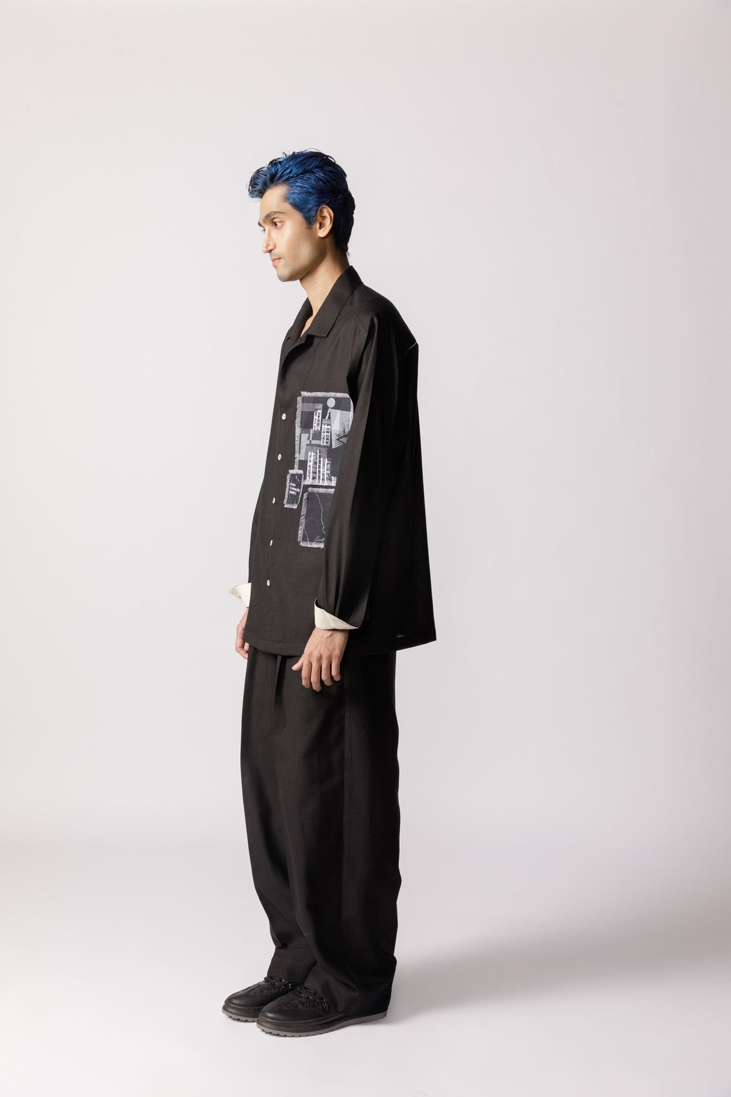 Oversized Patch work shirt