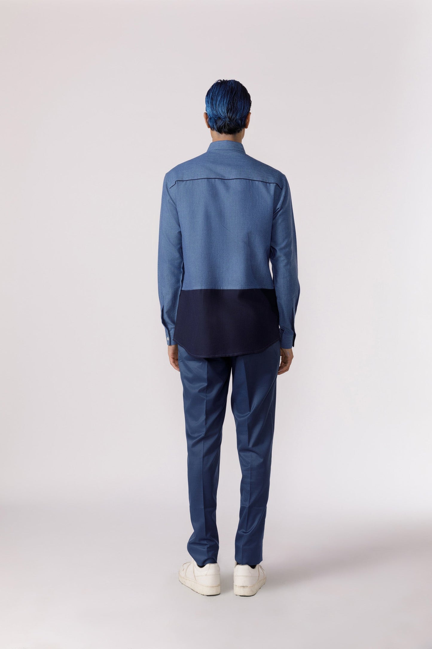 Shapes of emotion embroidered patchpocket shirt