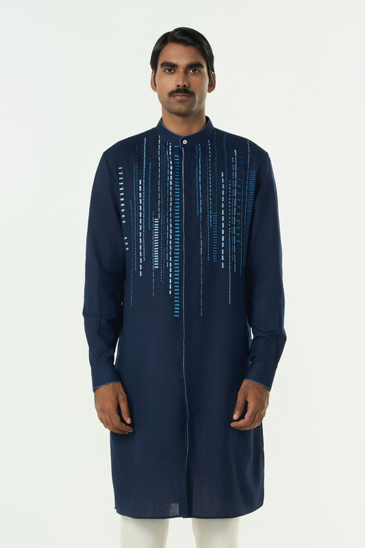 Lume City Kurta - Navy Blue