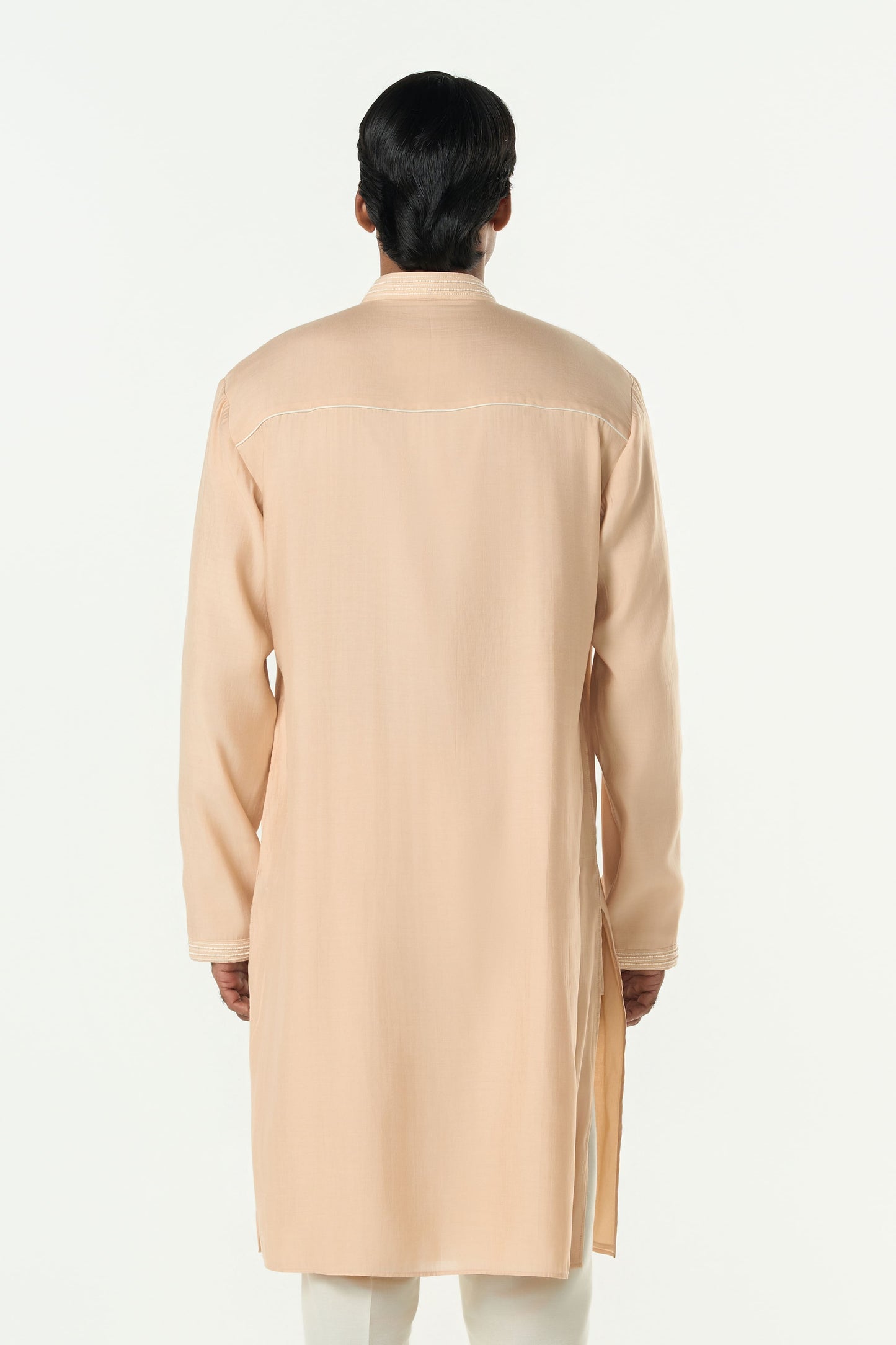 Meta Twist Kurta - Beige
