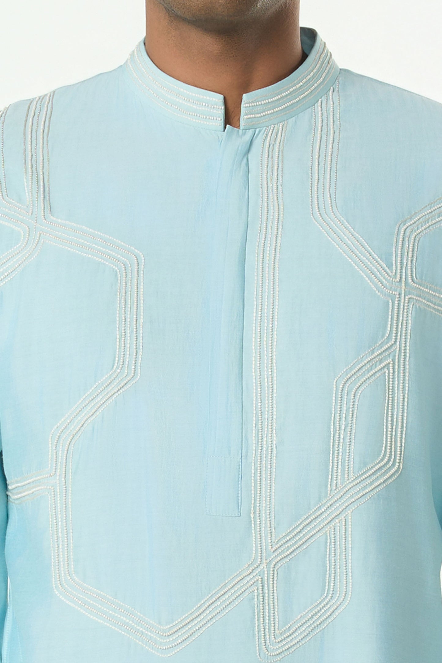 Meta Twist Kurta - Pastel Blue