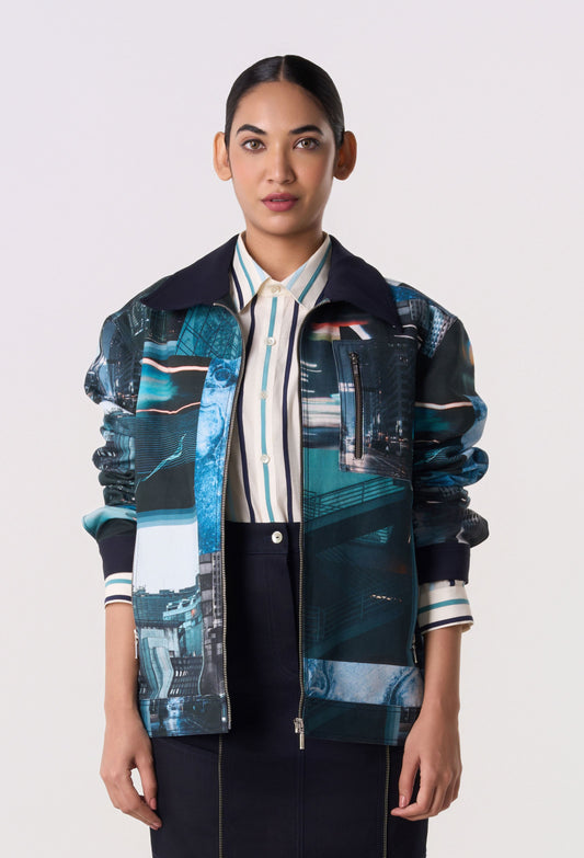 Archive Print Shacket