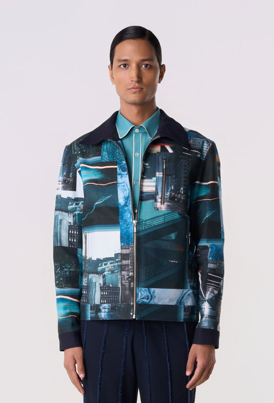 Archive Print Shacket
