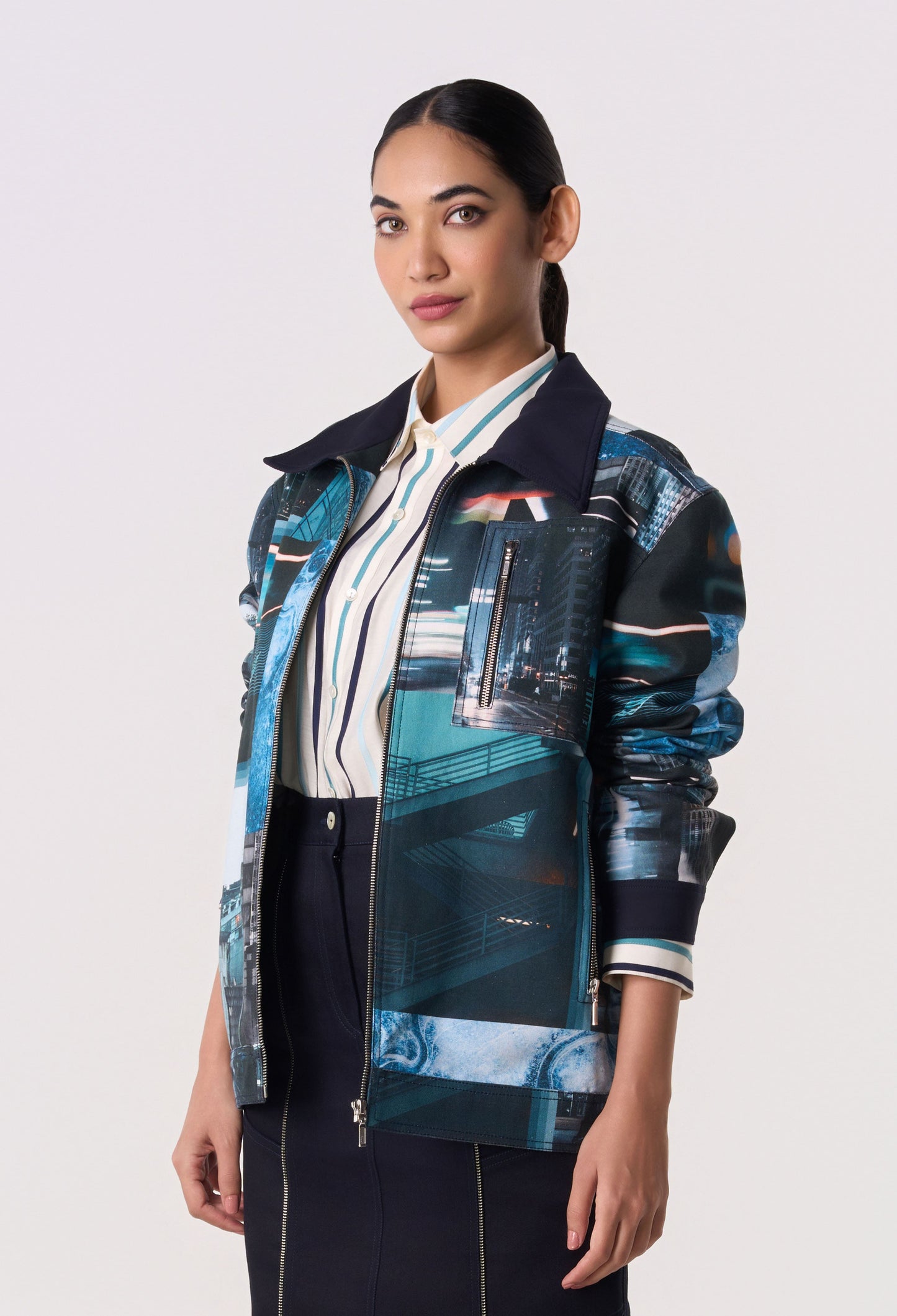 Archive Print Shacket