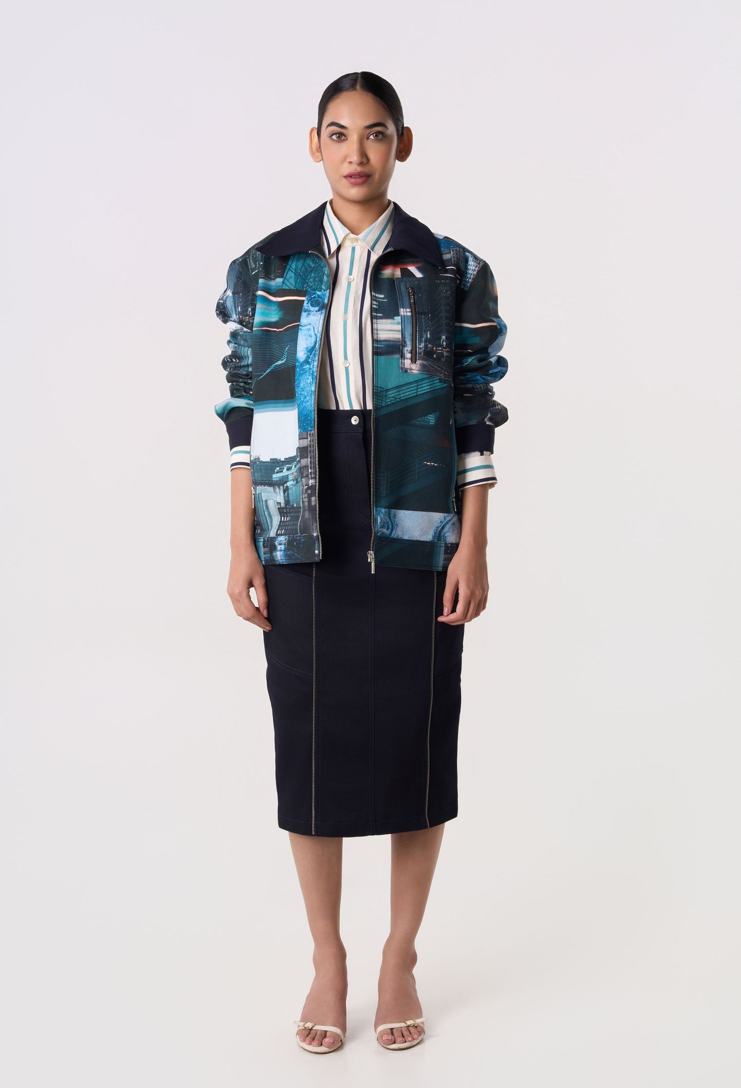 Archive Print Shacket