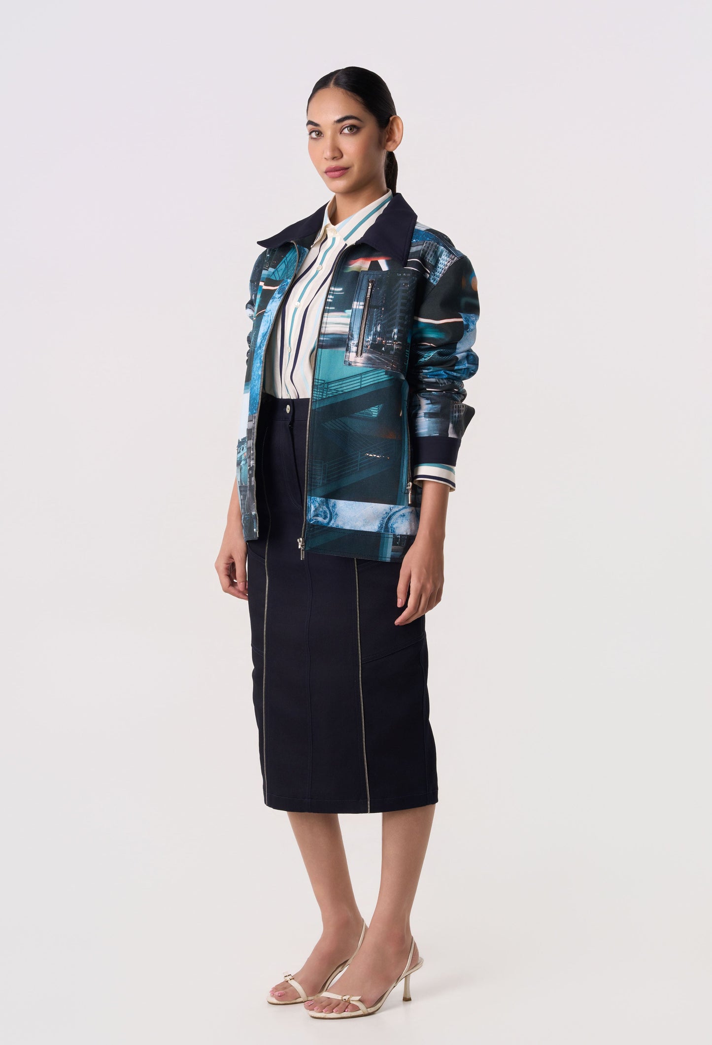 Archive Print Shacket