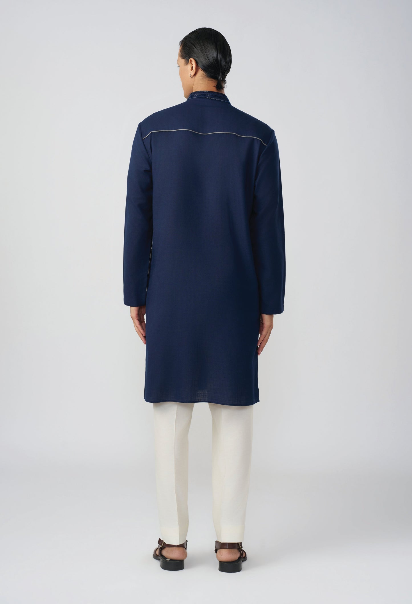 Carriageway Kurta - Navy Blue