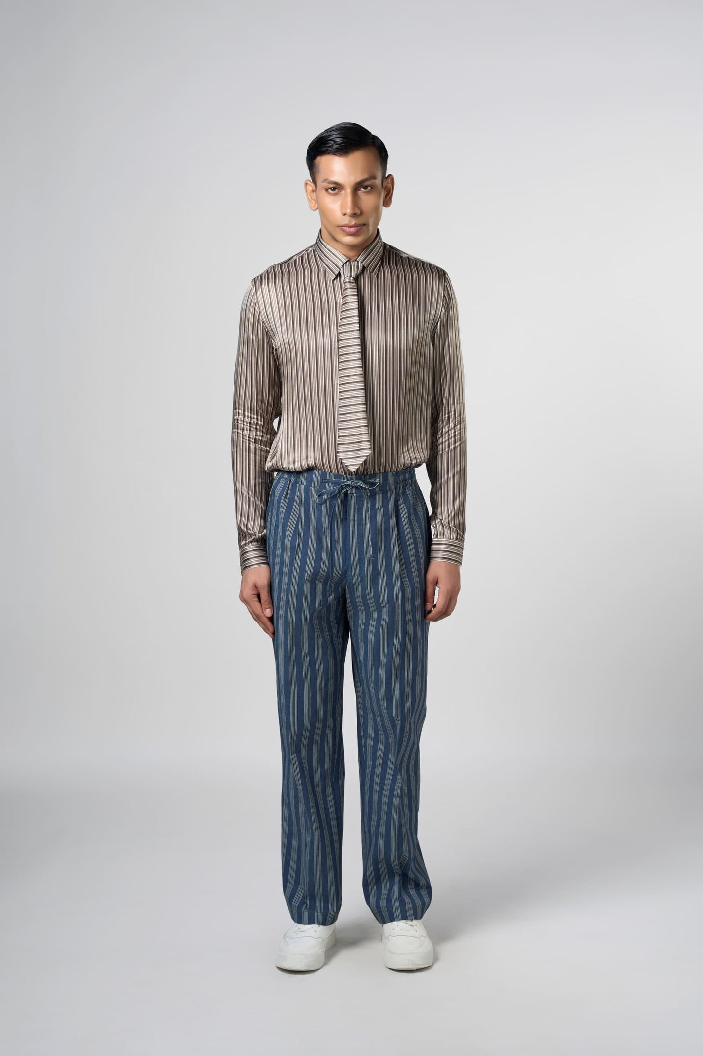 Denim Stripe Pajama Pants