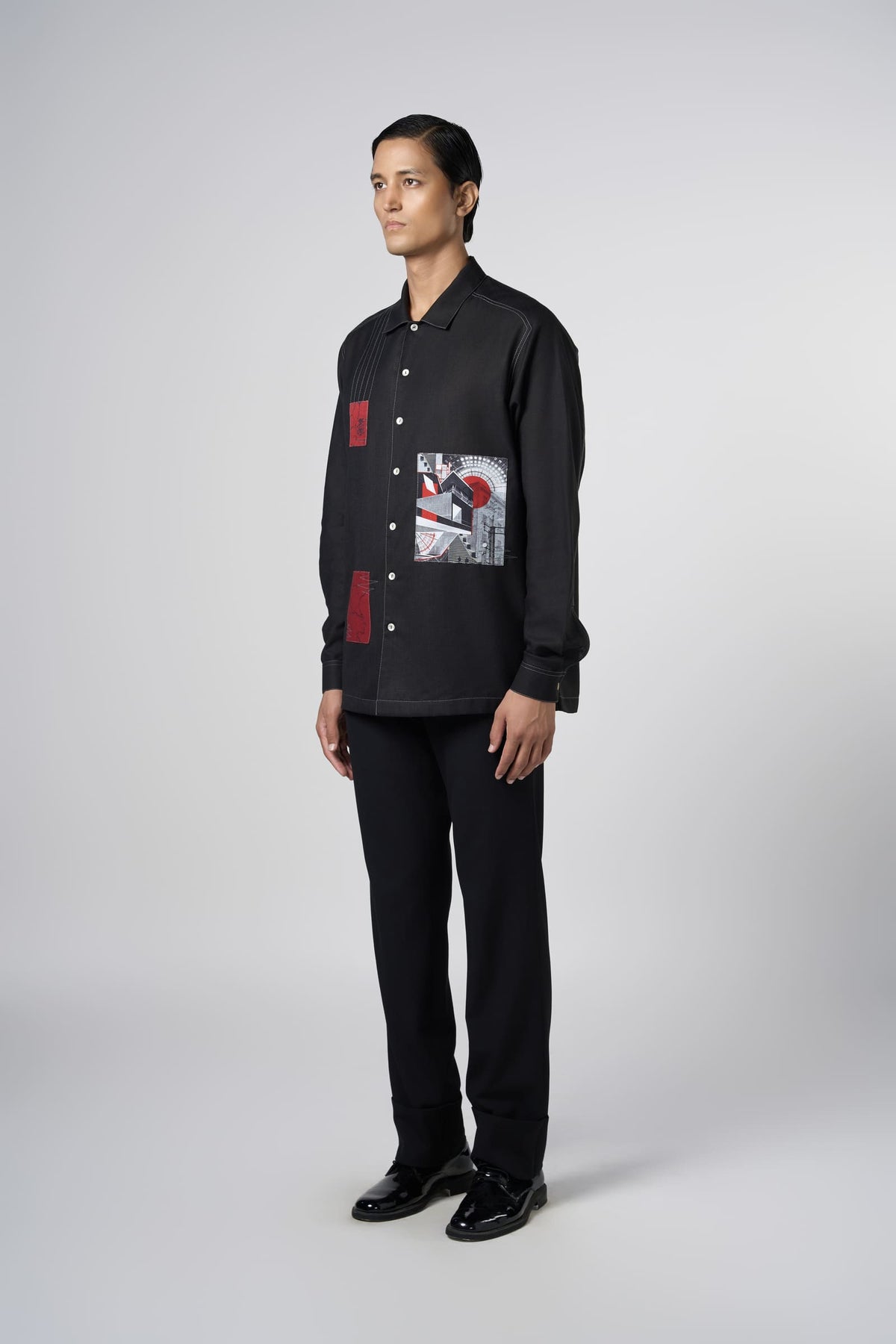 Urban Patching Black Urban Patch Shirt – lineoutline