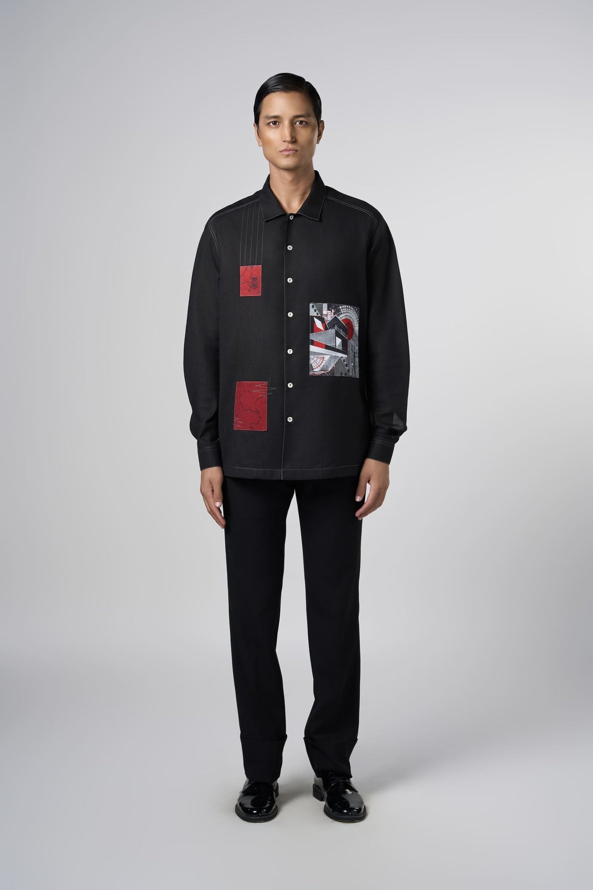 Urban Patching Black Urban Patch Shirt – lineoutline