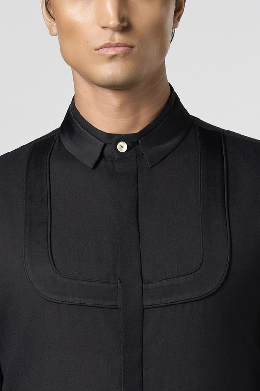 Inverted Arch Double Collar Shirt